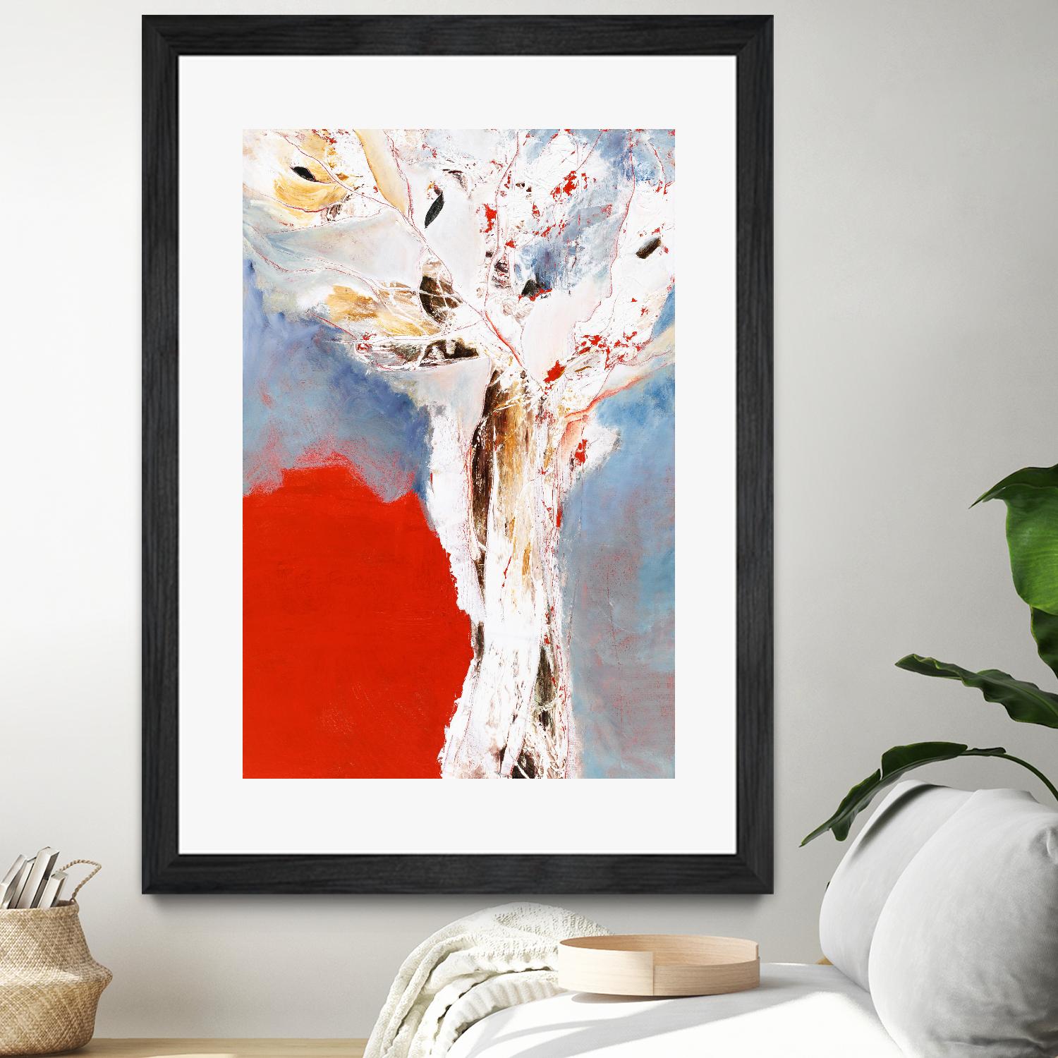 Salsa by Kathleen Cloutier on GIANT ART - red abstract tree