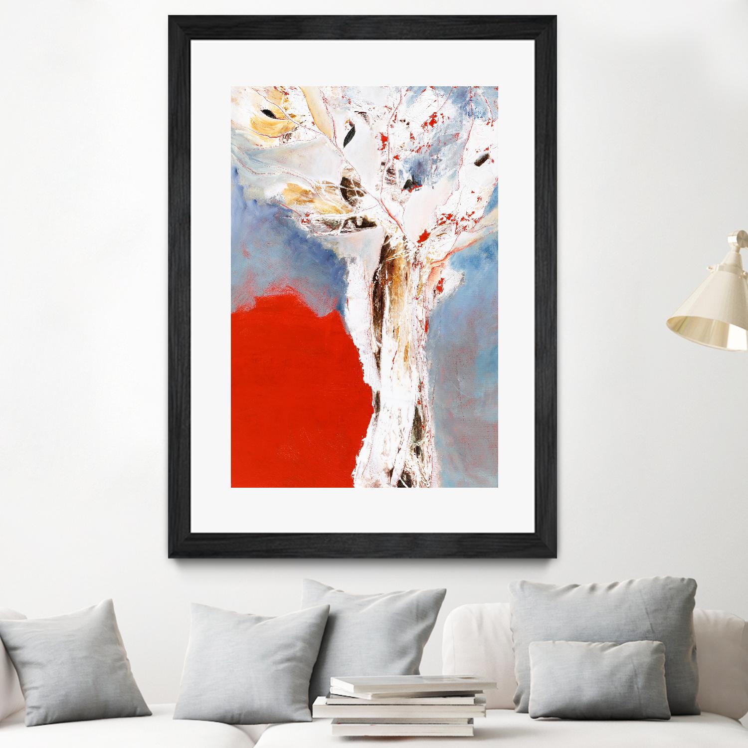Salsa by Kathleen Cloutier on GIANT ART - red abstract tree
