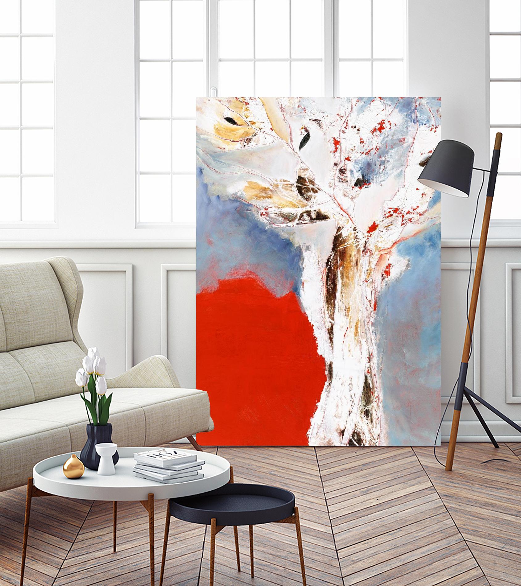 Salsa by Kathleen Cloutier on GIANT ART - red abstract tree