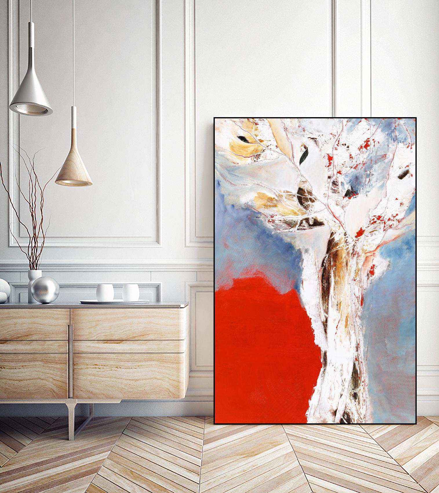 Salsa by Kathleen Cloutier on GIANT ART - red abstract