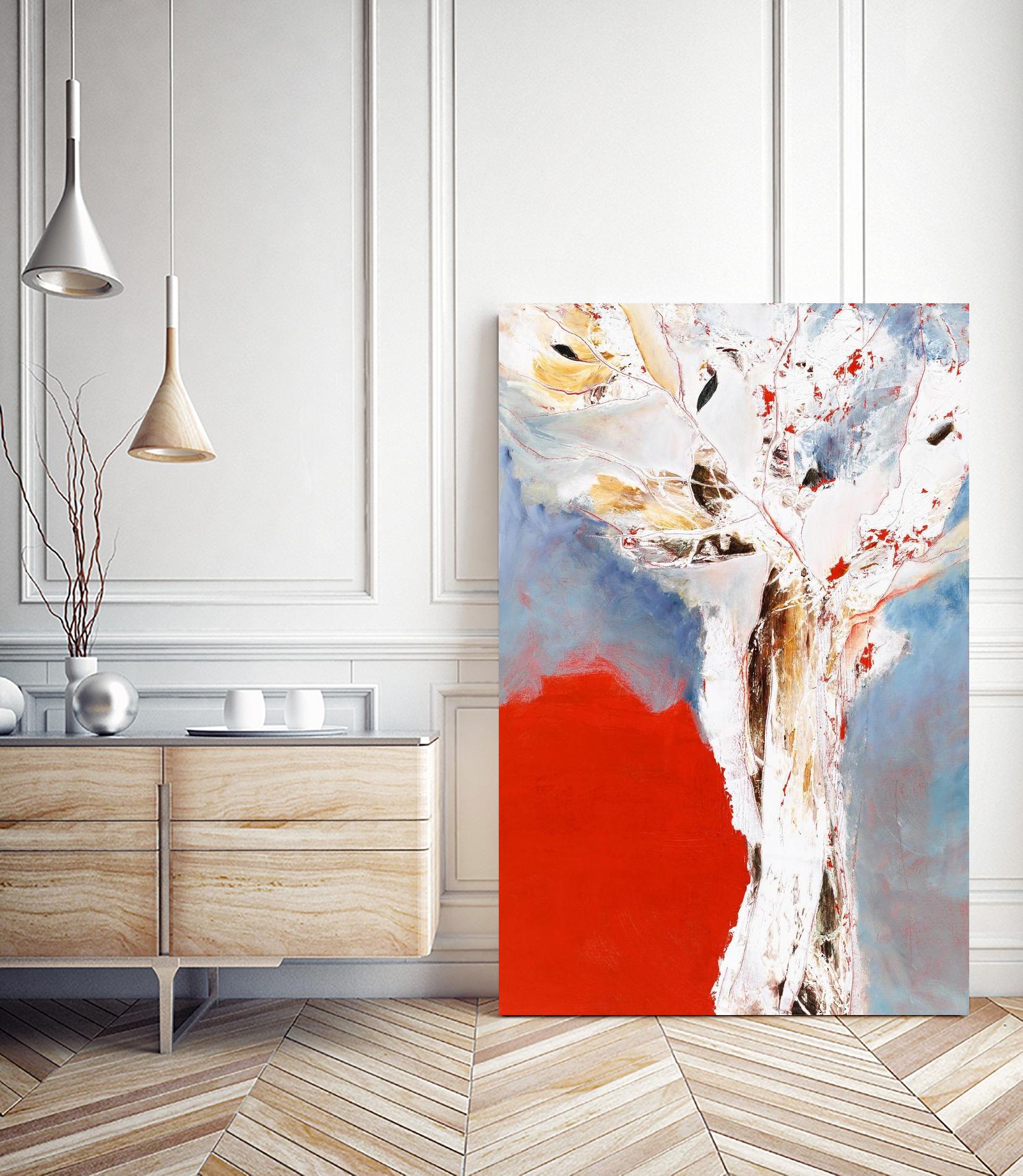 Salsa by Kathleen Cloutier on GIANT ART - red abstract tree