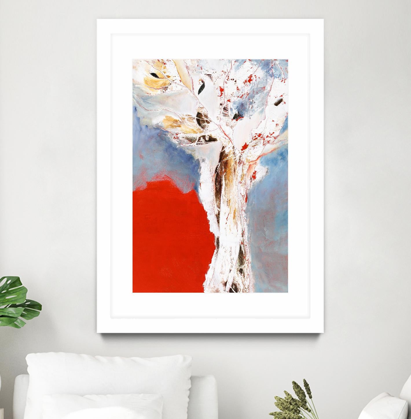 Salsa by Kathleen Cloutier on GIANT ART - red abstract tree