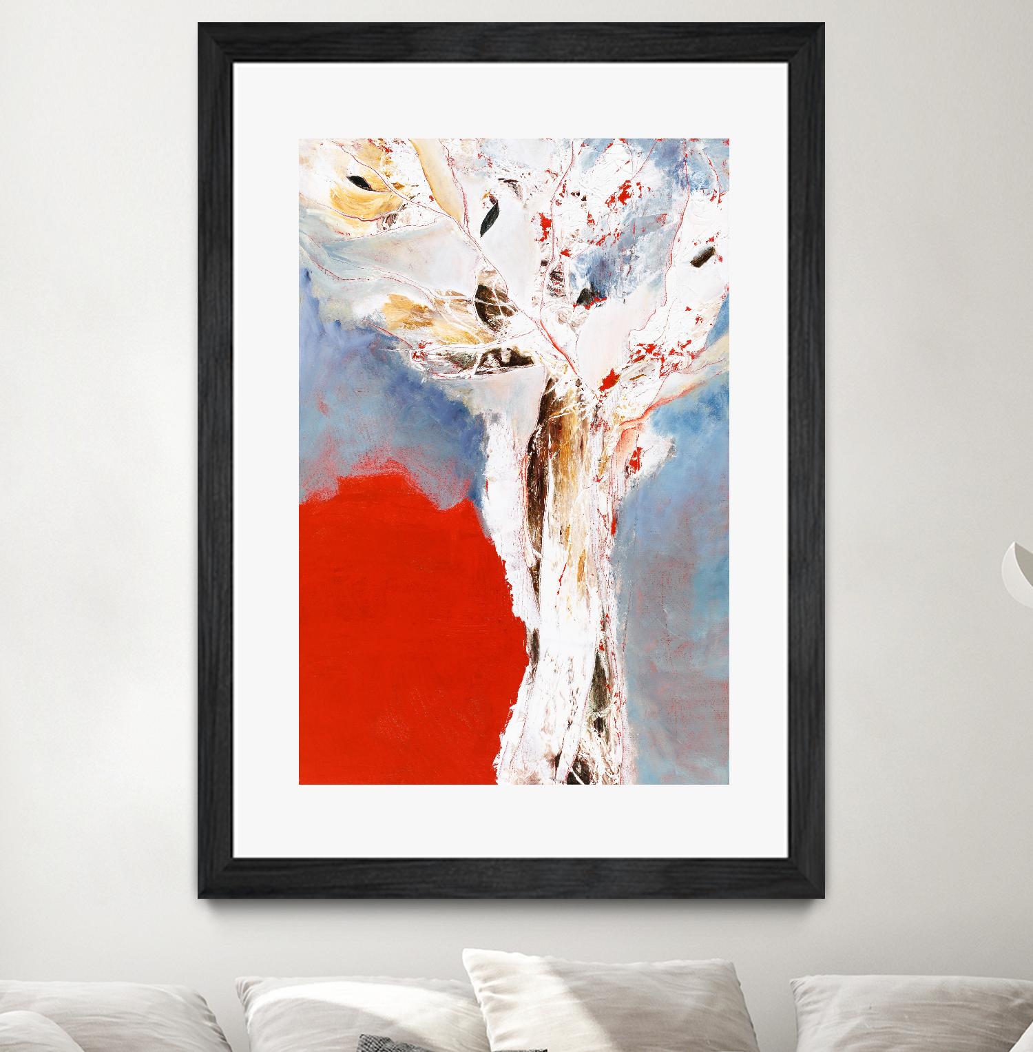 Salsa by Kathleen Cloutier on GIANT ART - red abstract tree