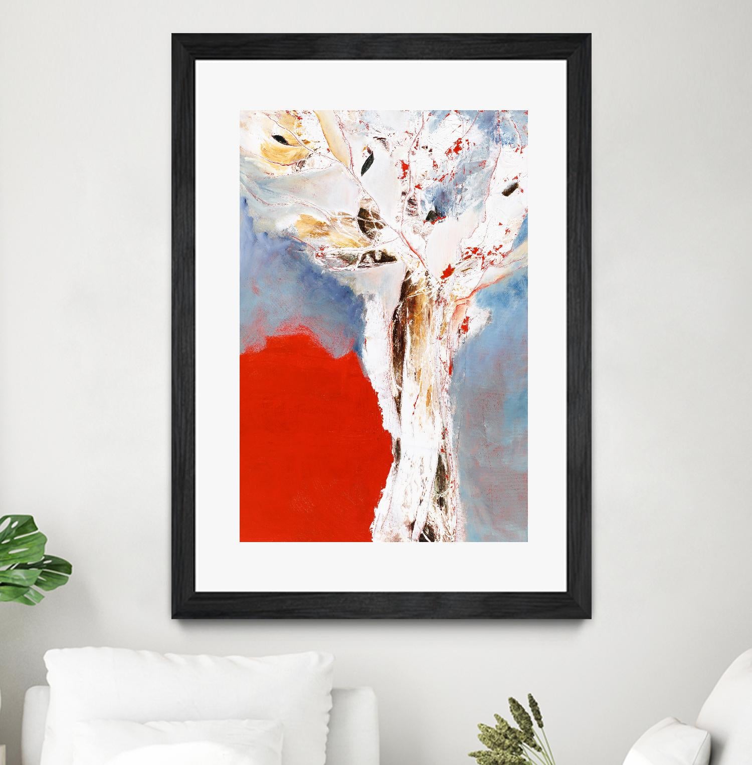 Salsa by Kathleen Cloutier on GIANT ART - red abstract tree