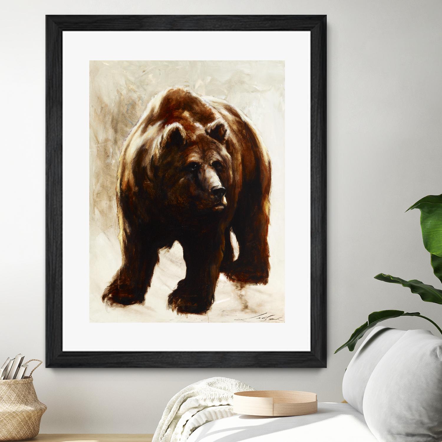 Après un long sommeil by Marie Andrée Leblond on GIANT ART - beige animals grizzly