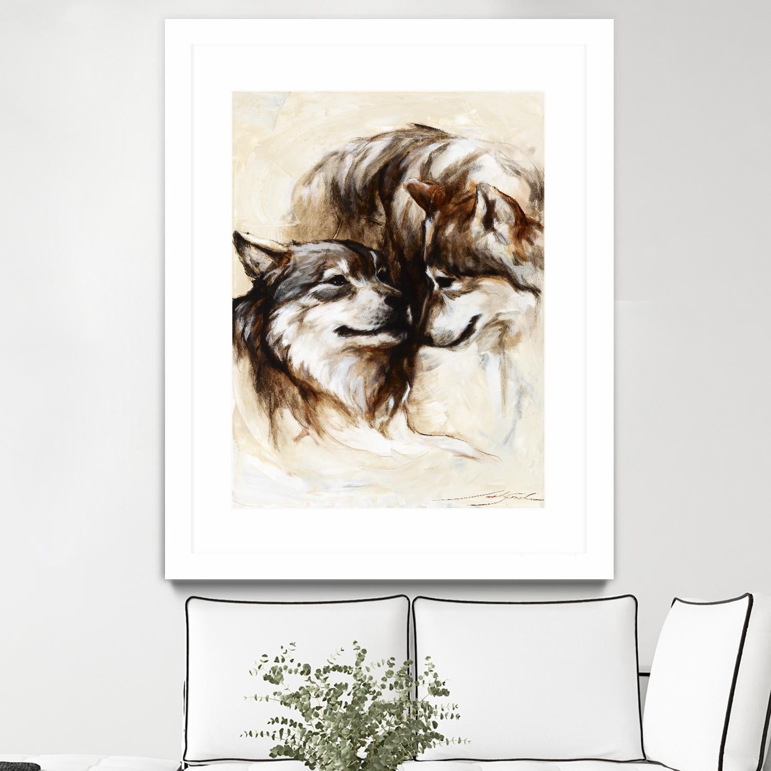 Le régne by Marie Andrée Leblond on GIANT ART - white animals loups