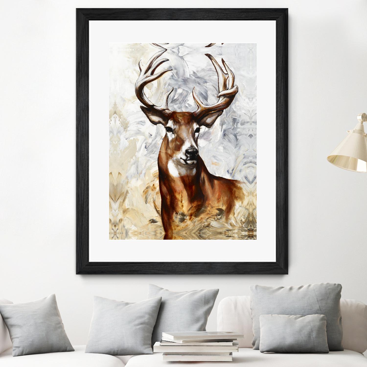 Majesté by Marie Andrée Leblond on GIANT ART - brown animals deer