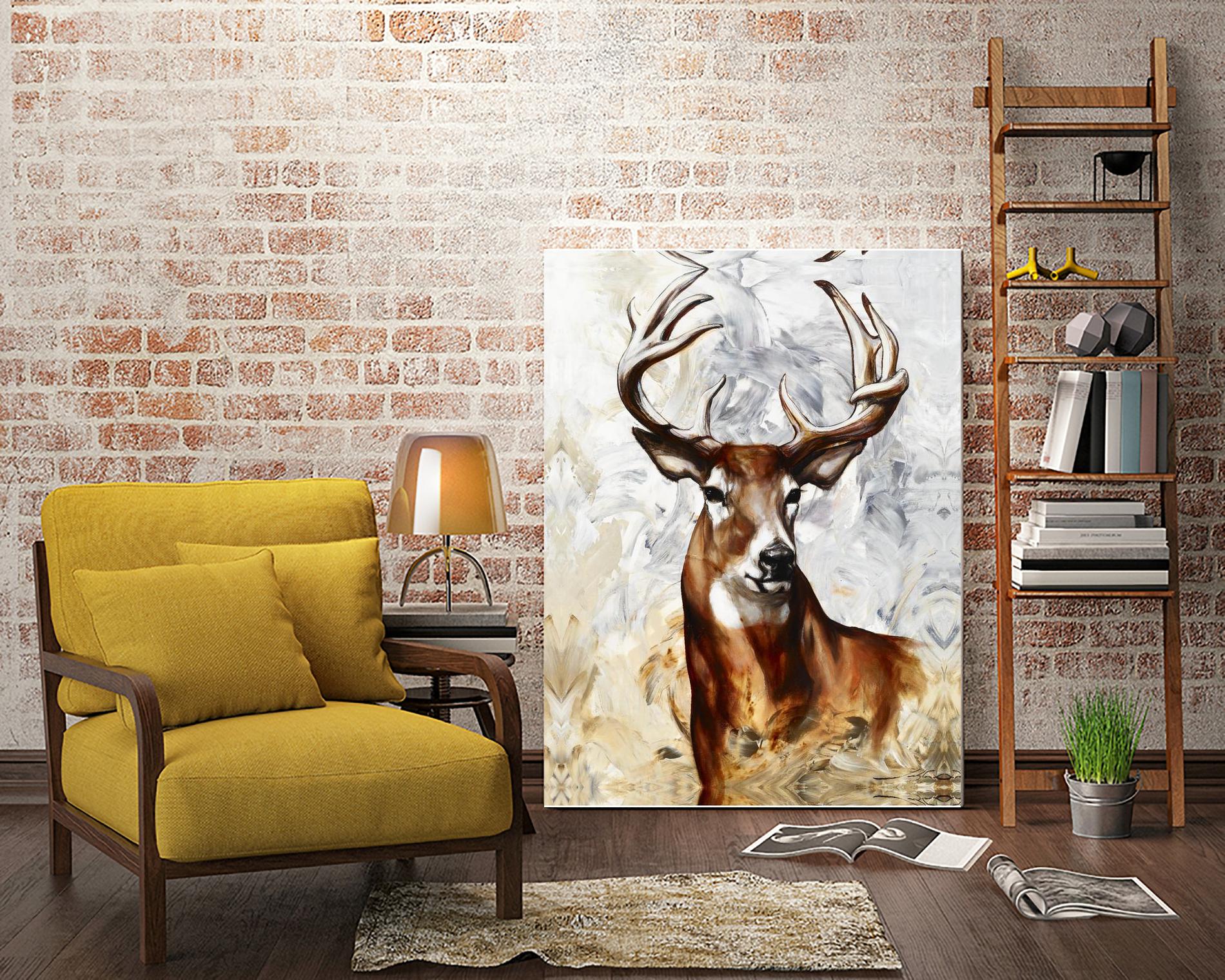 Majesté by Marie Andrée Leblond on GIANT ART - brown animals deer