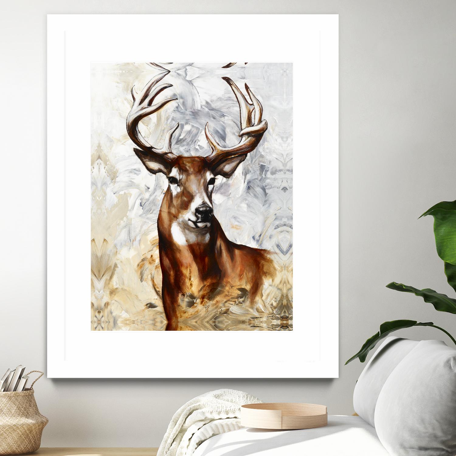 Majesté by Marie Andrée Leblond on GIANT ART - brown animals deer