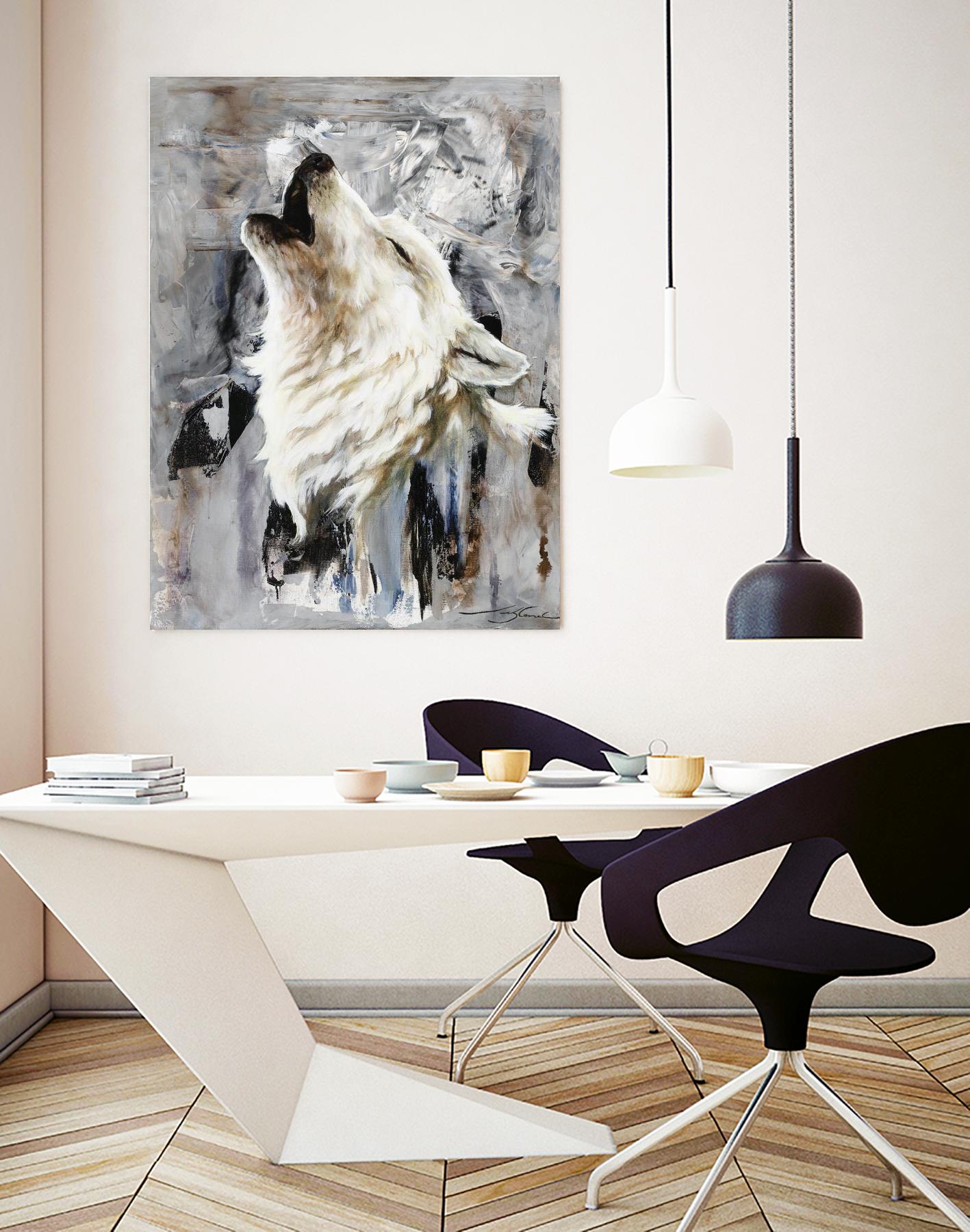 Glacier by Marie Andrée Leblond on GIANT ART - white animals artistes du québec