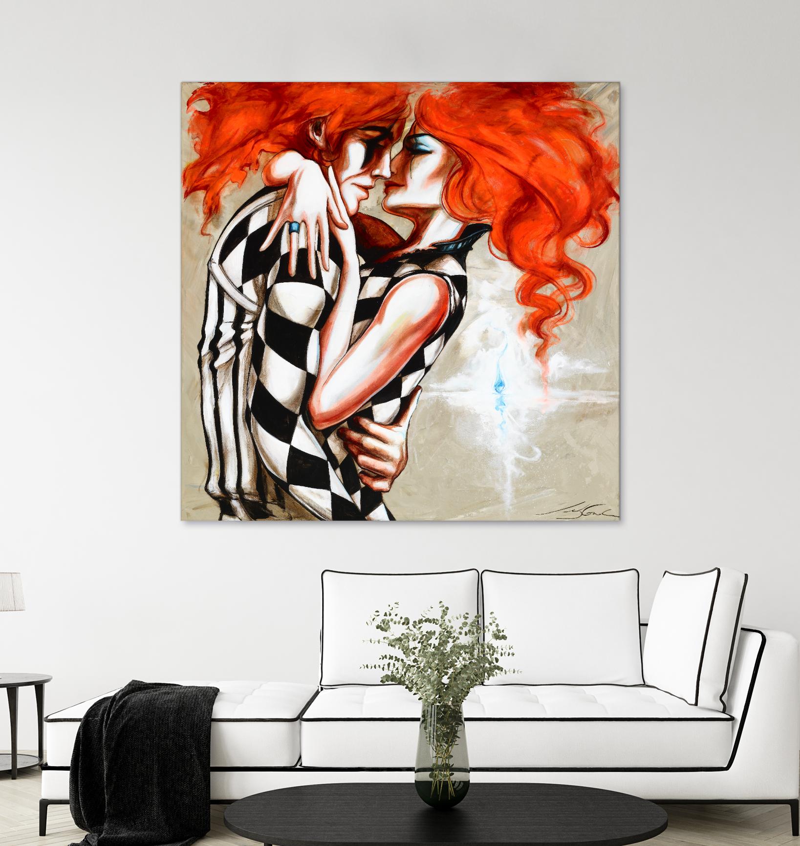 Flame by Marie Andrée Leblond on GIANT ART - orange men and women