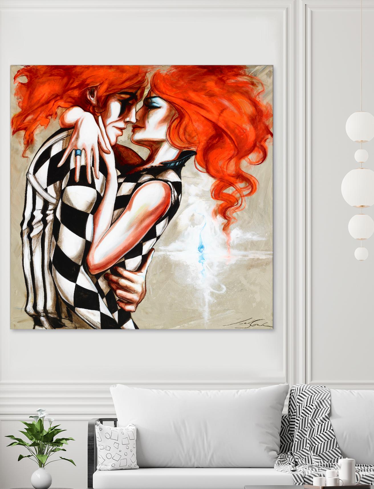 Flame by Marie Andrée Leblond on GIANT ART - orange men and women