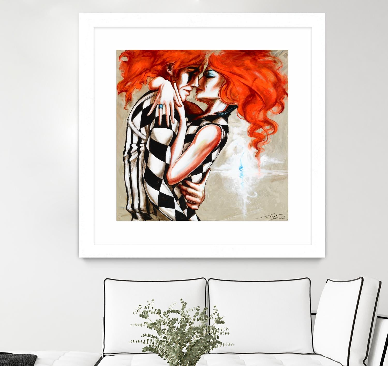 Flame by Marie Andrée Leblond on GIANT ART - orange men and women