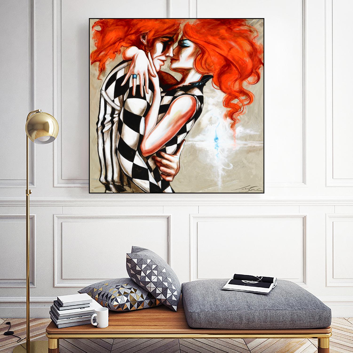 Flame by Marie Andrée Leblond on GIANT ART - orange men and women