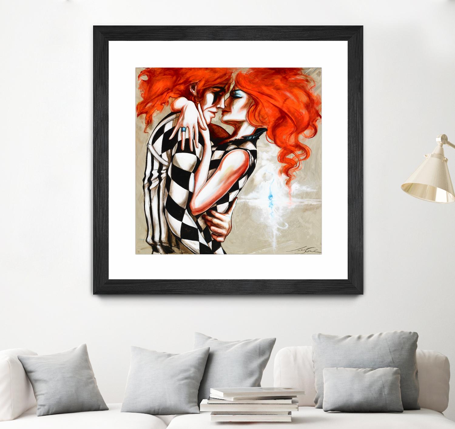 Flame by Marie Andrée Leblond on GIANT ART - orange men and women