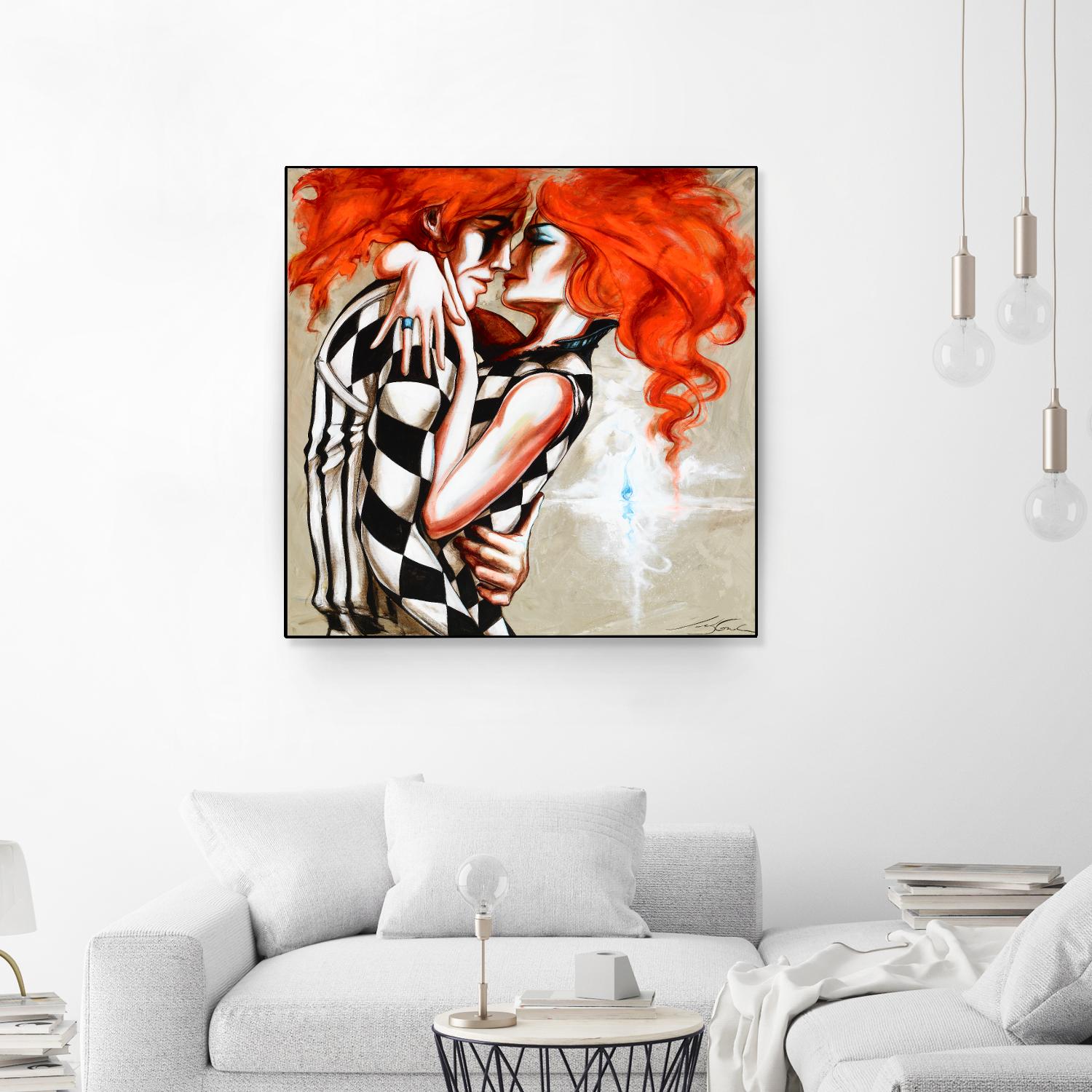 Flame by Marie Andrée Leblond on GIANT ART - orange men and women