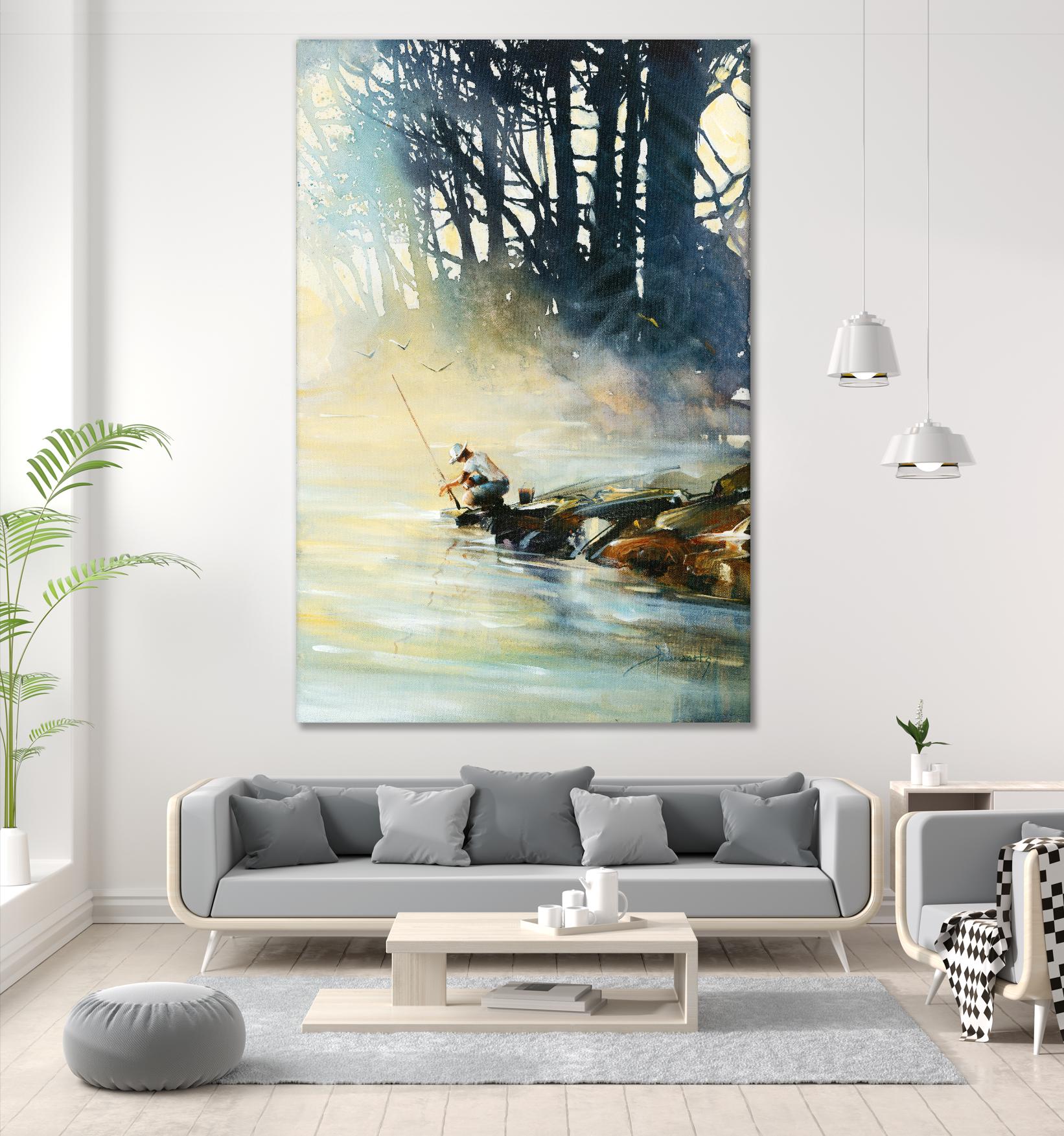 Ensemble by Roland Palmaerts on GIANT ART - blue landscape