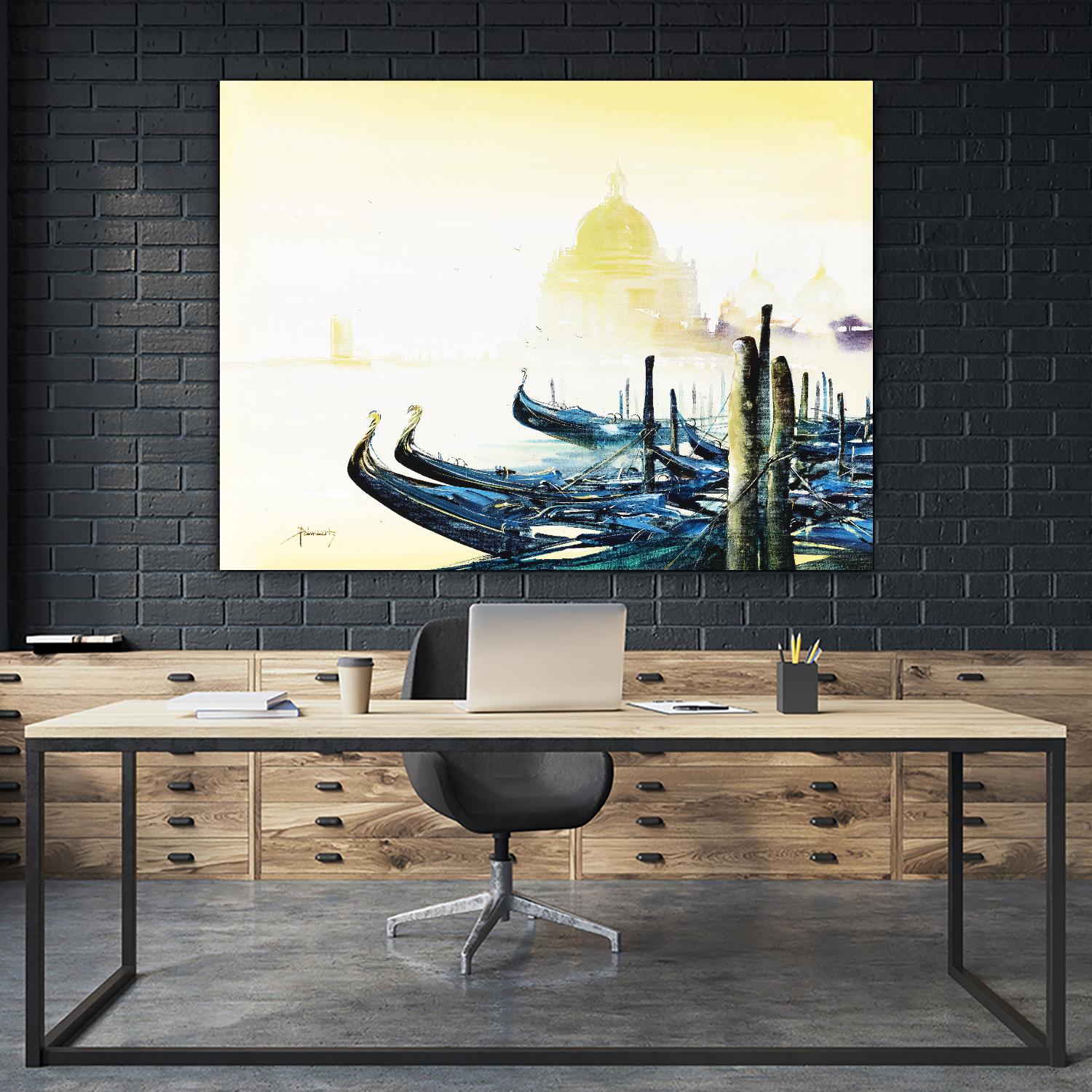 Les bleus attachements by Roland Palmaerts on GIANT ART - blue sea scene