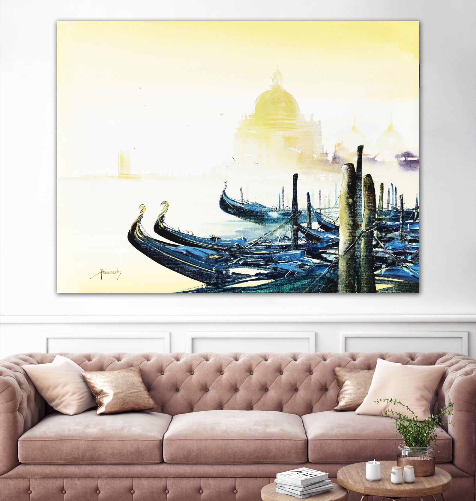 Les bleus attachements by Roland Palmaerts on GIANT ART - blue sea scene