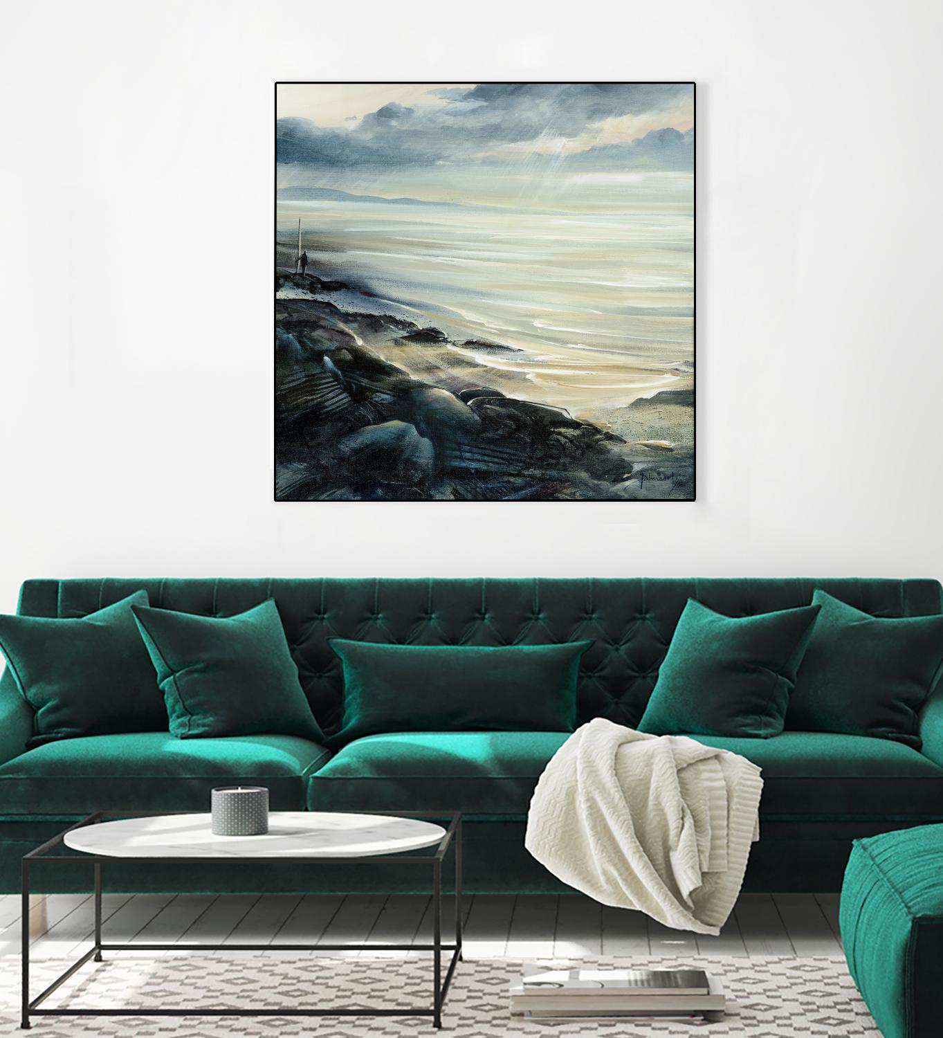 Reflexion by Roland Palmaerts on GIANT ART - grey sea scene