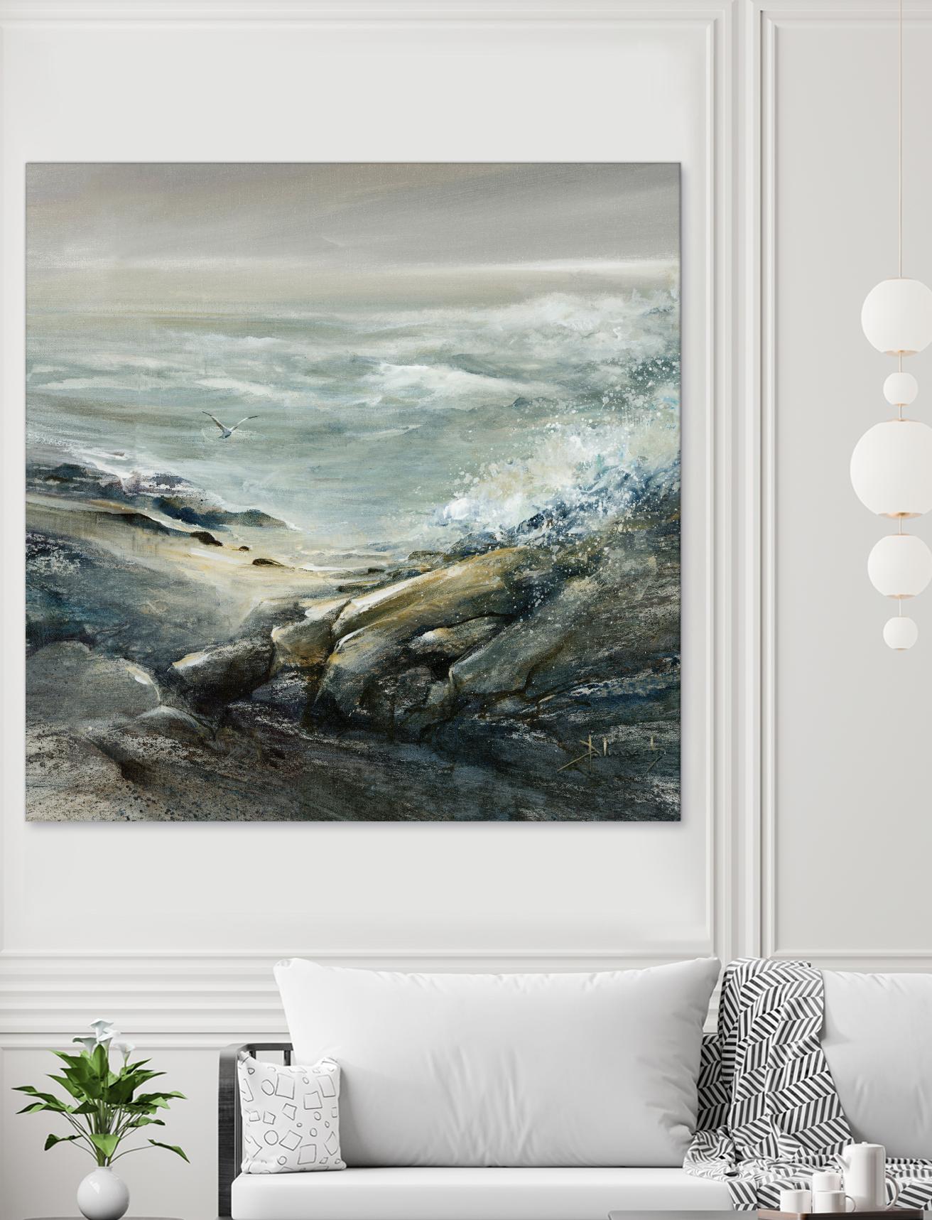 Seul by Roland Palmaerts on GIANT ART - grey sea scene