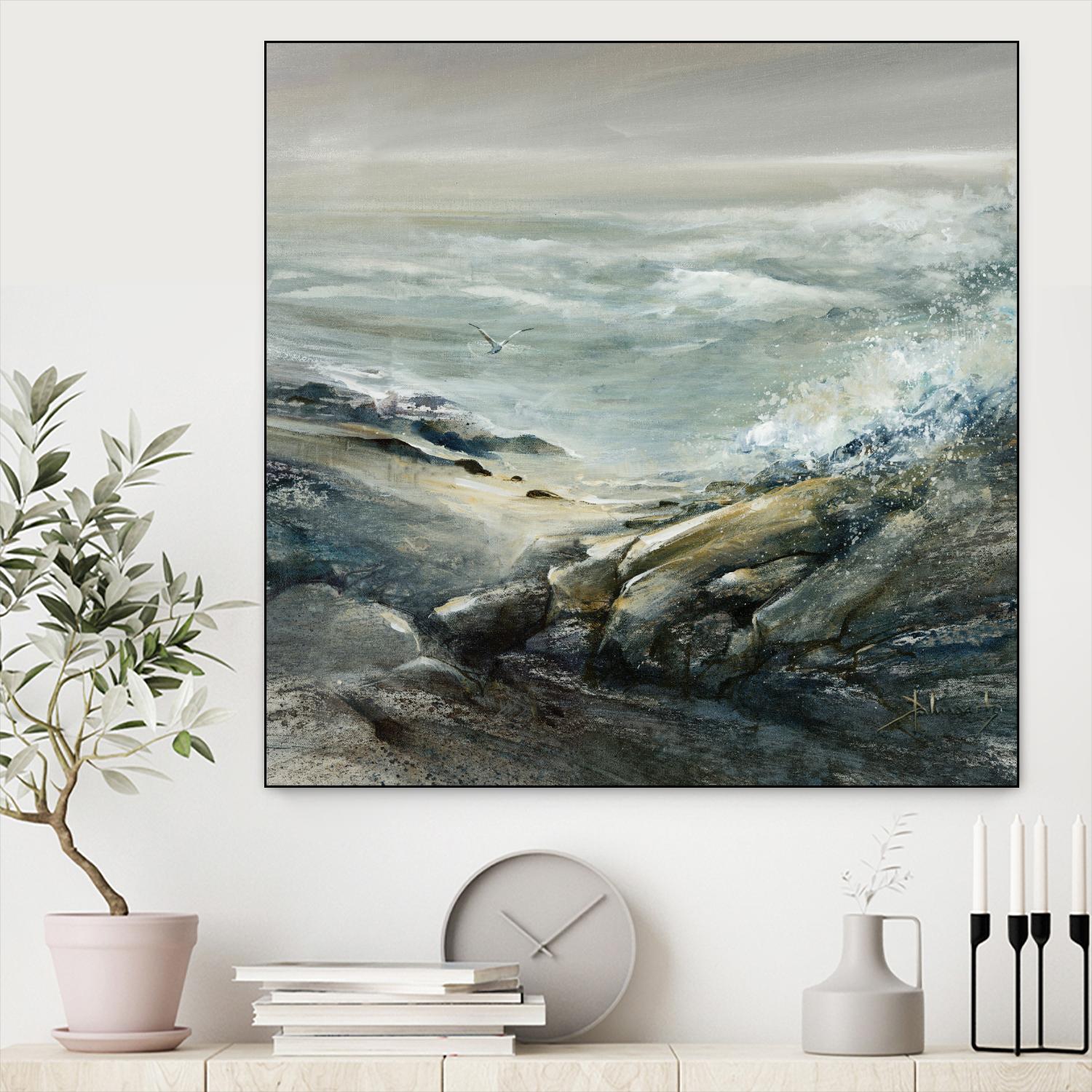 Seul by Roland Palmaerts on GIANT ART - grey sea scene