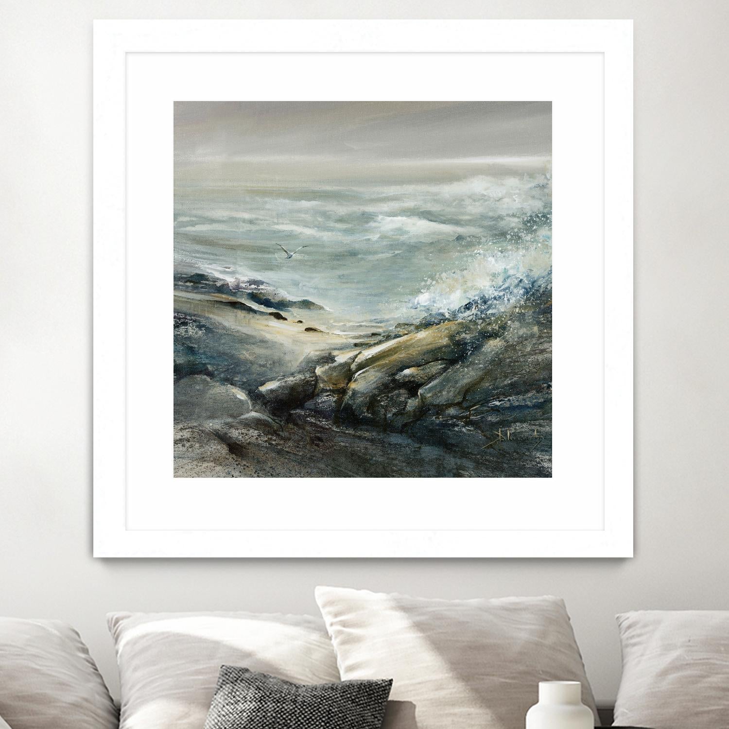 Seul by Roland Palmaerts on GIANT ART - grey sea scene