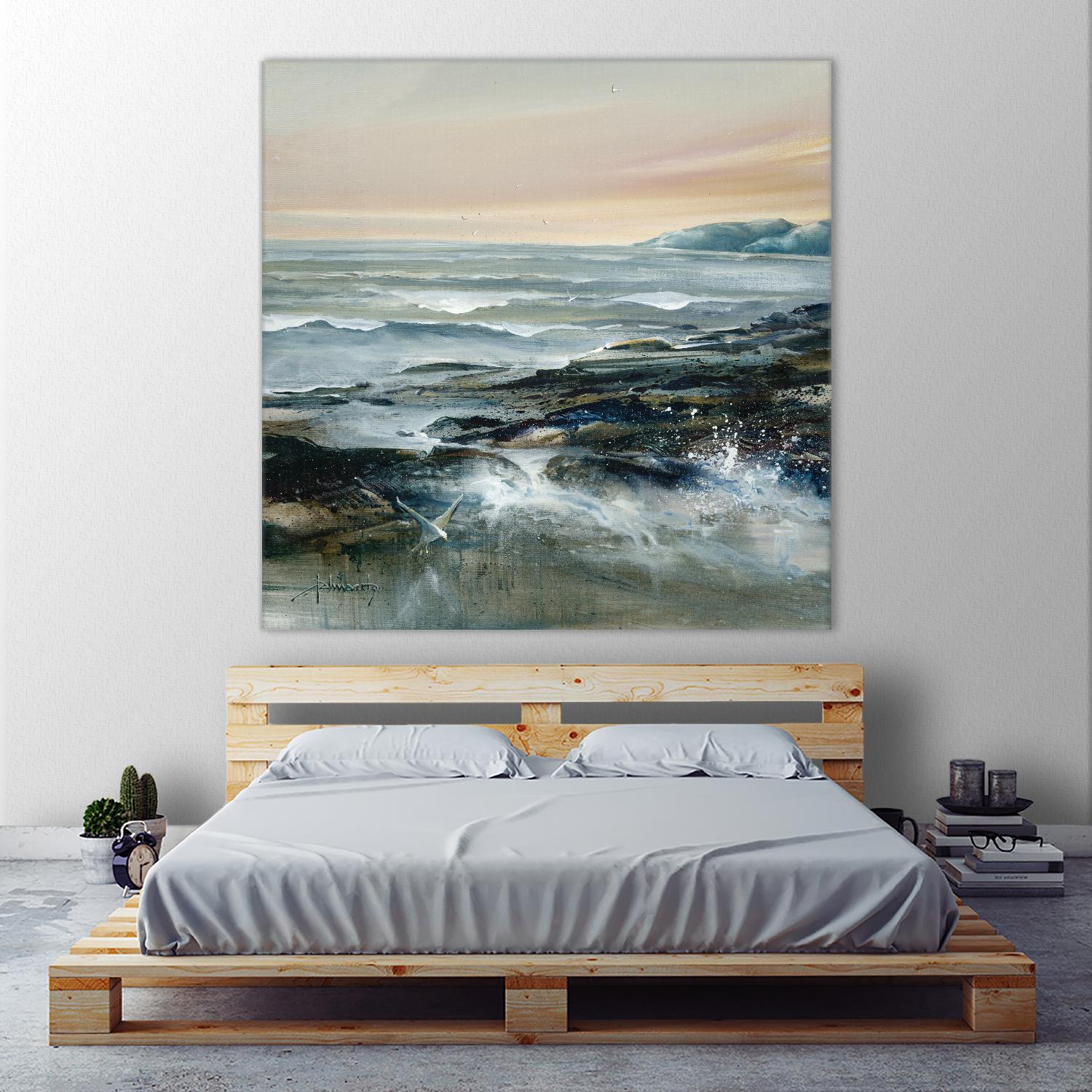 Flaux Flottant by Roland Palmaerts on GIANT ART - grey sea scene