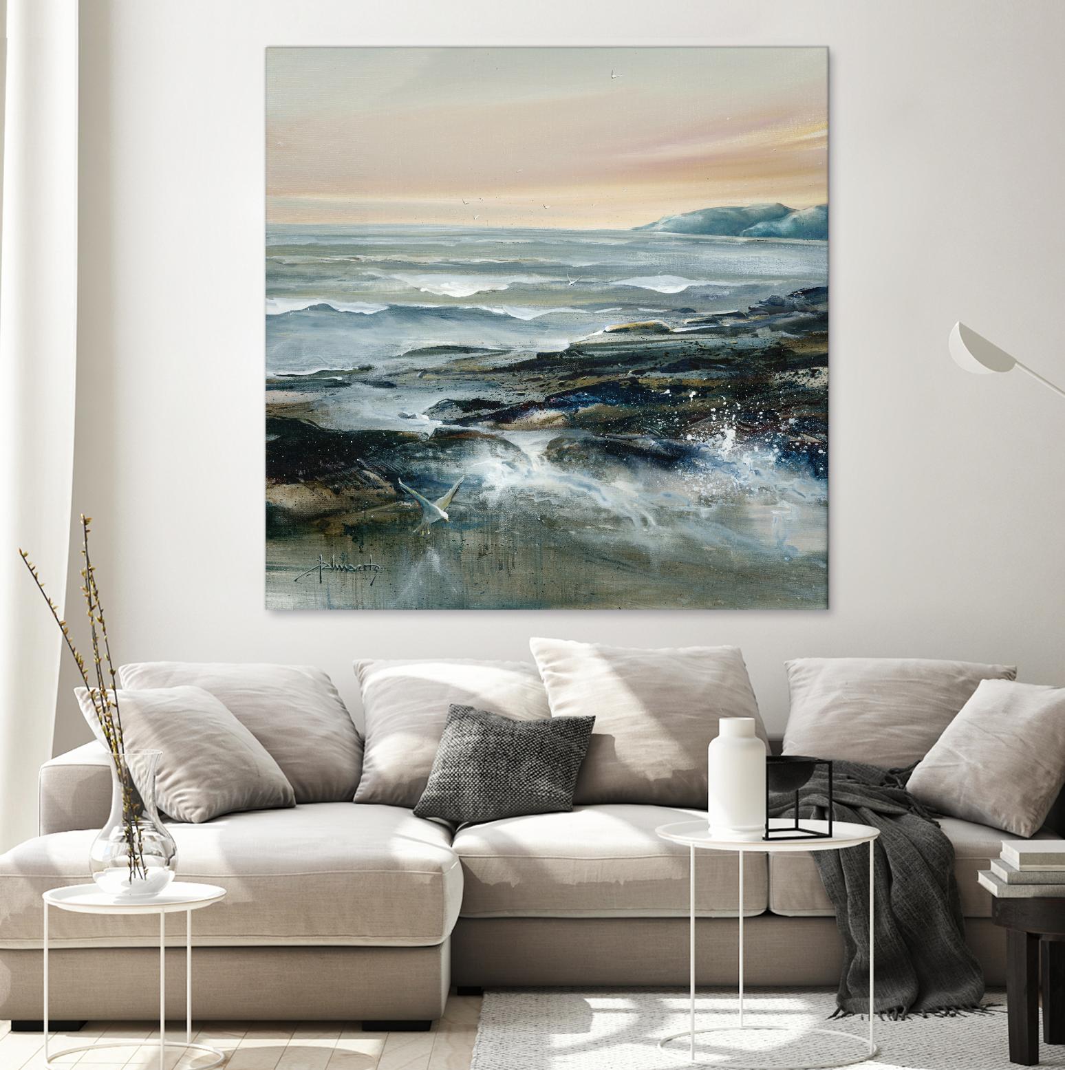 Flaux Flottant by Roland Palmaerts on GIANT ART - grey sea scene