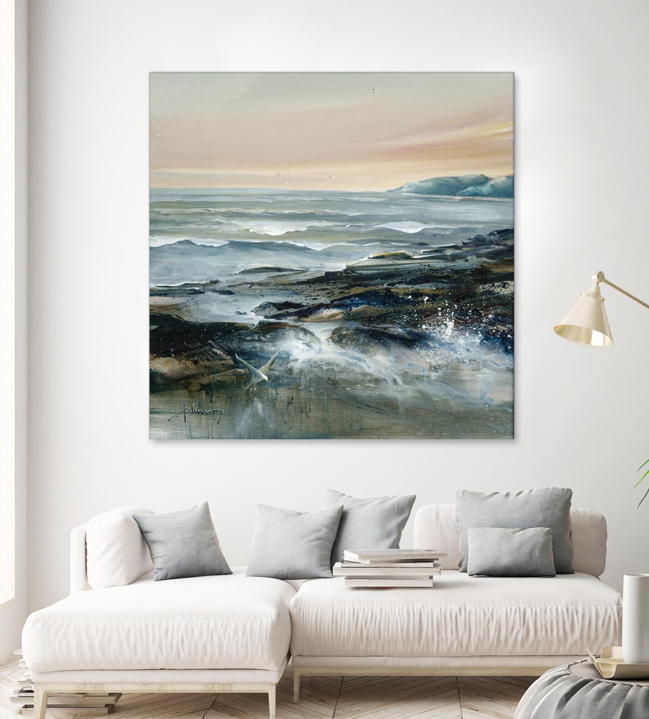 Flaux Flottant by Roland Palmaerts on GIANT ART - grey sea scene