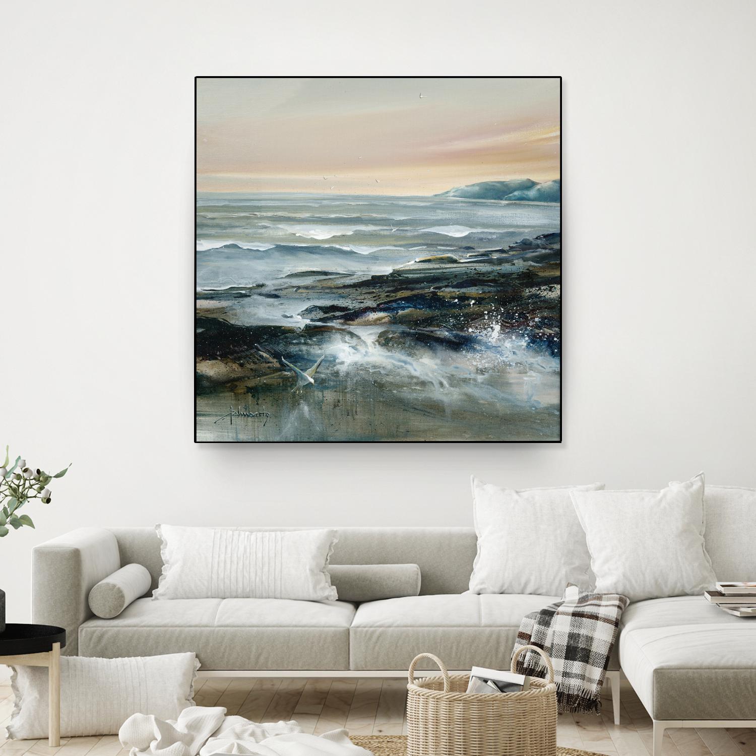 Flaux Flottant by Roland Palmaerts on GIANT ART - grey sea scene