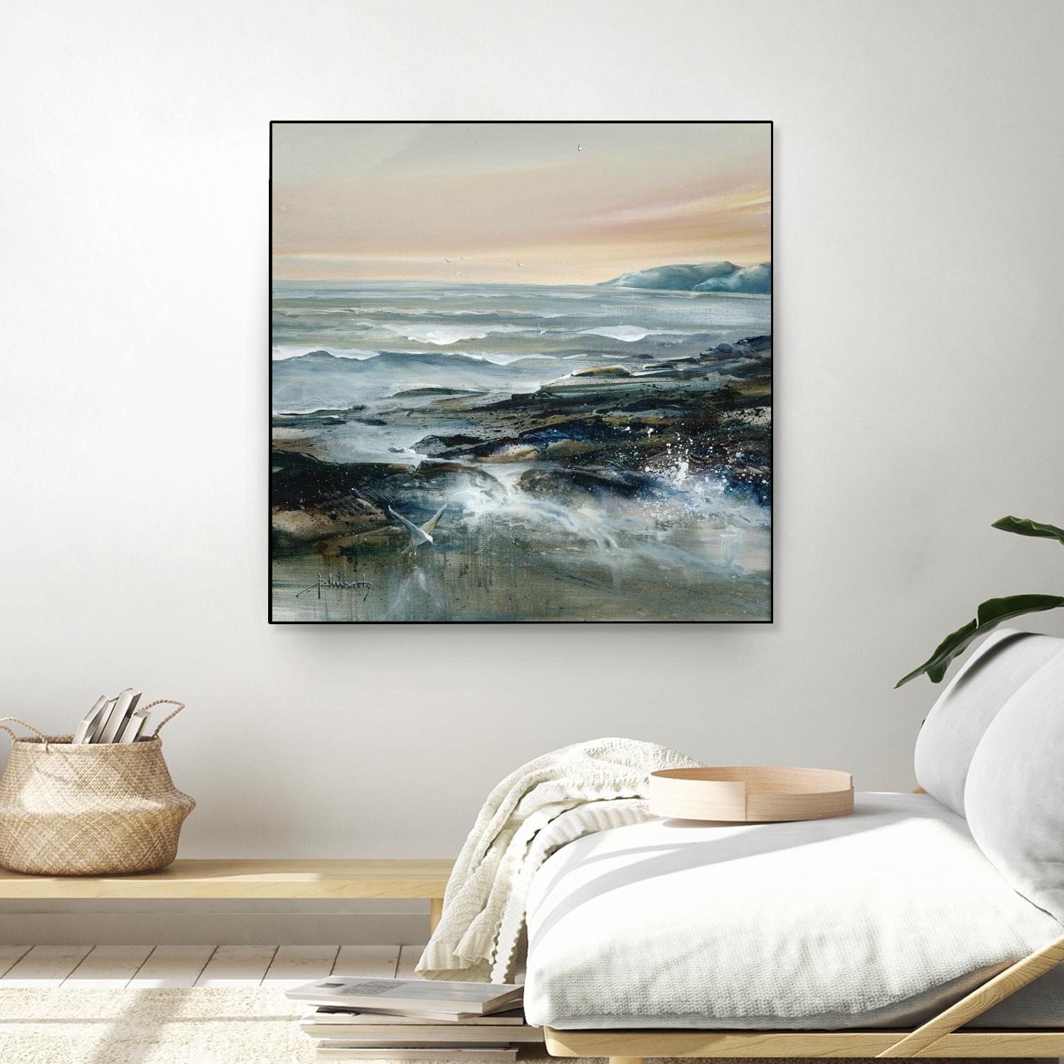 Flaux Flottant by Roland Palmaerts on GIANT ART - grey sea scene