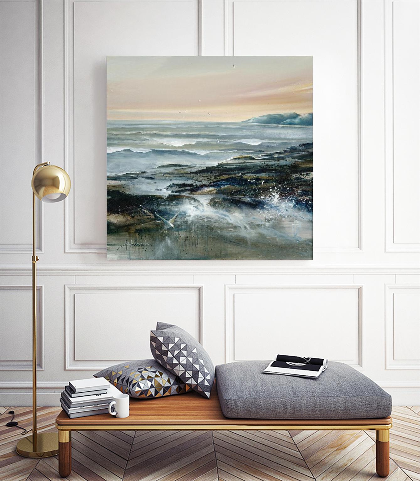 Flaux Flottant by Roland Palmaerts on GIANT ART - blue sea scene québécois