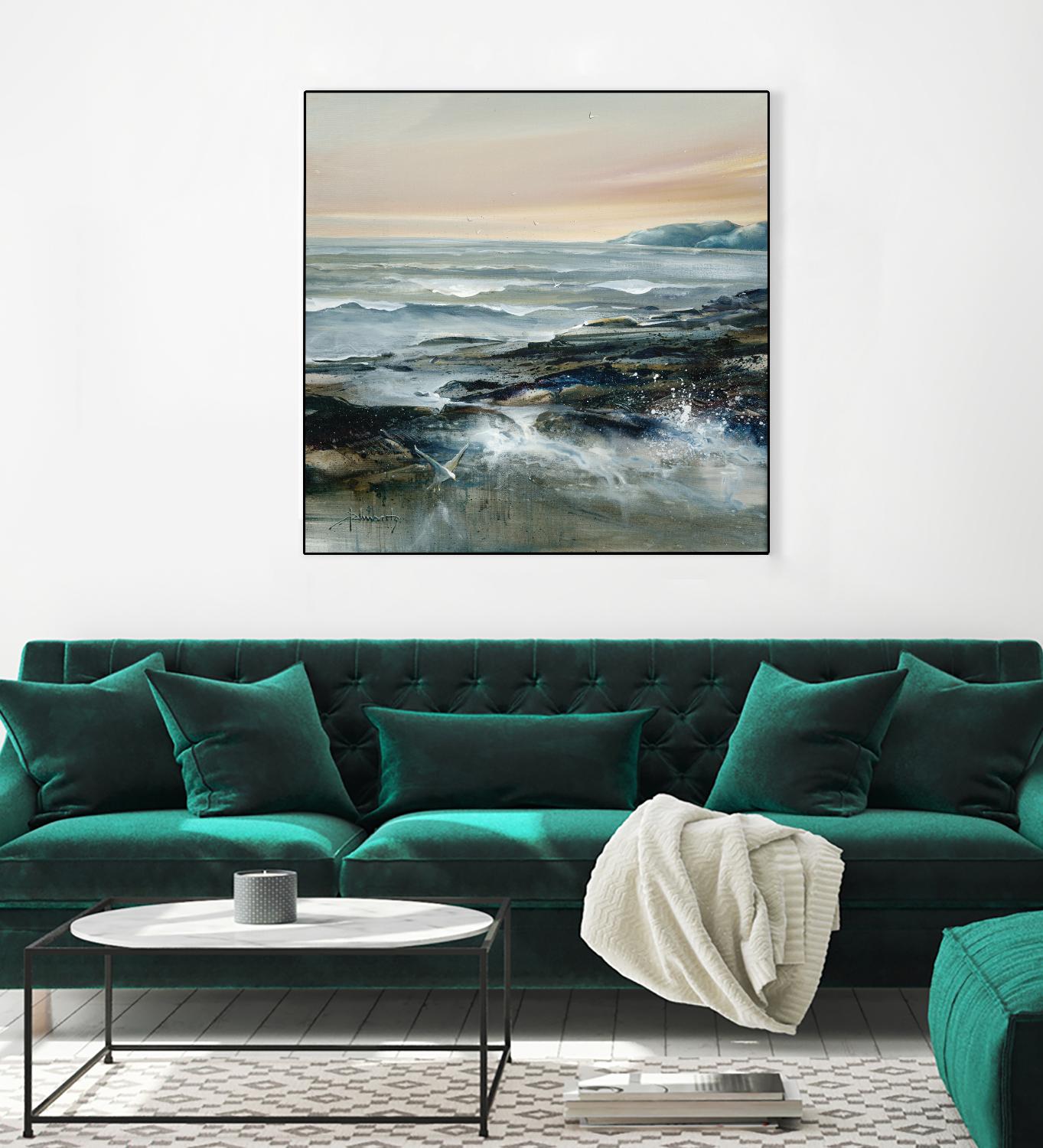 Flaux Flottant by Roland Palmaerts on GIANT ART - grey sea scene