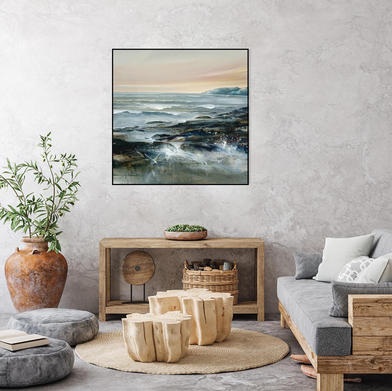 Flaux Flottant by Roland Palmaerts on GIANT ART - grey sea scene