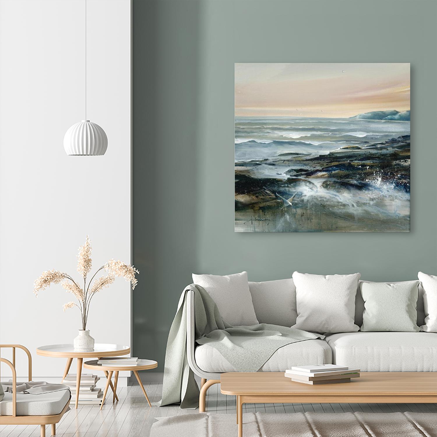 Flaux Flottant by Roland Palmaerts on GIANT ART - blue sea scene québécois