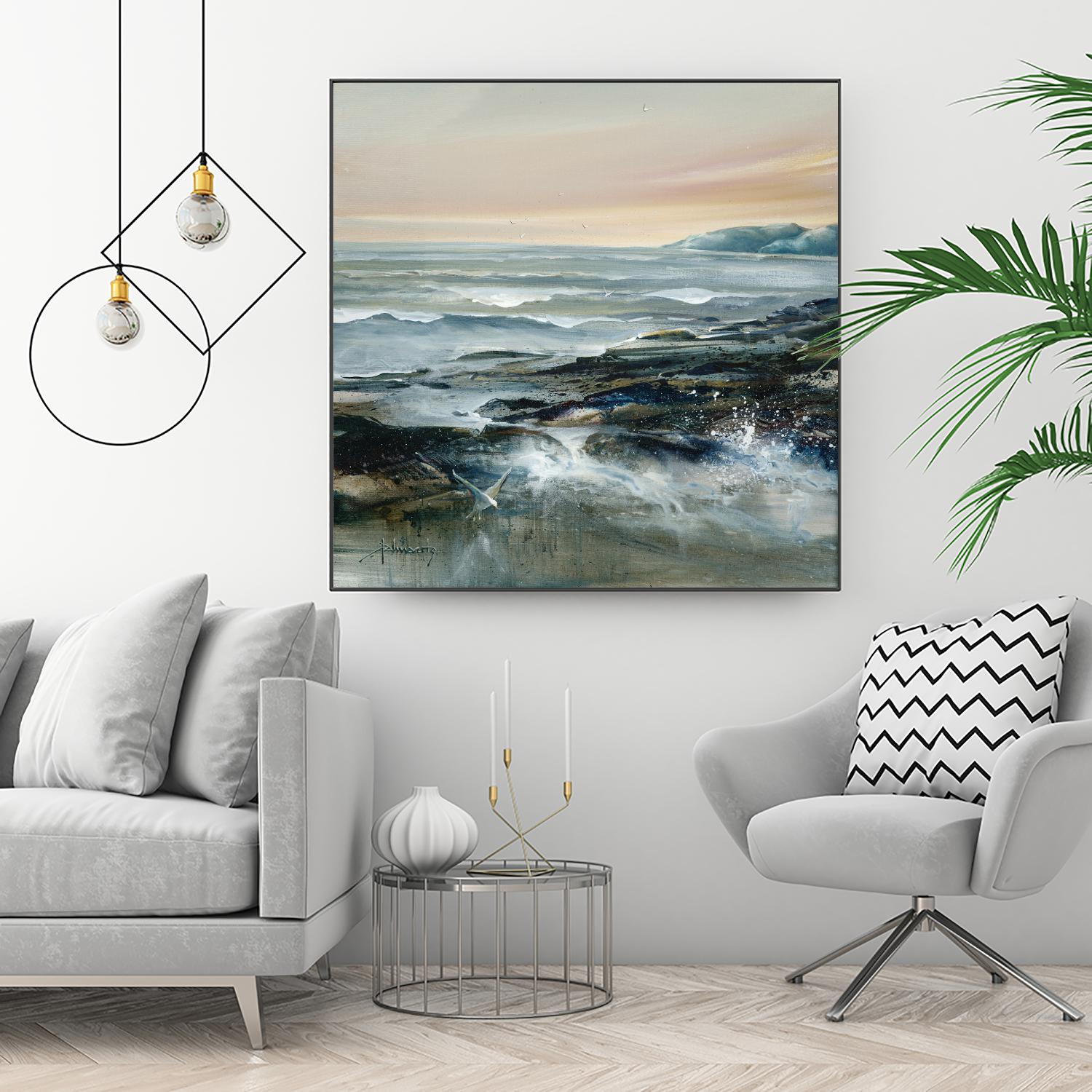 Flaux Flottant by Roland Palmaerts on GIANT ART - grey sea scene