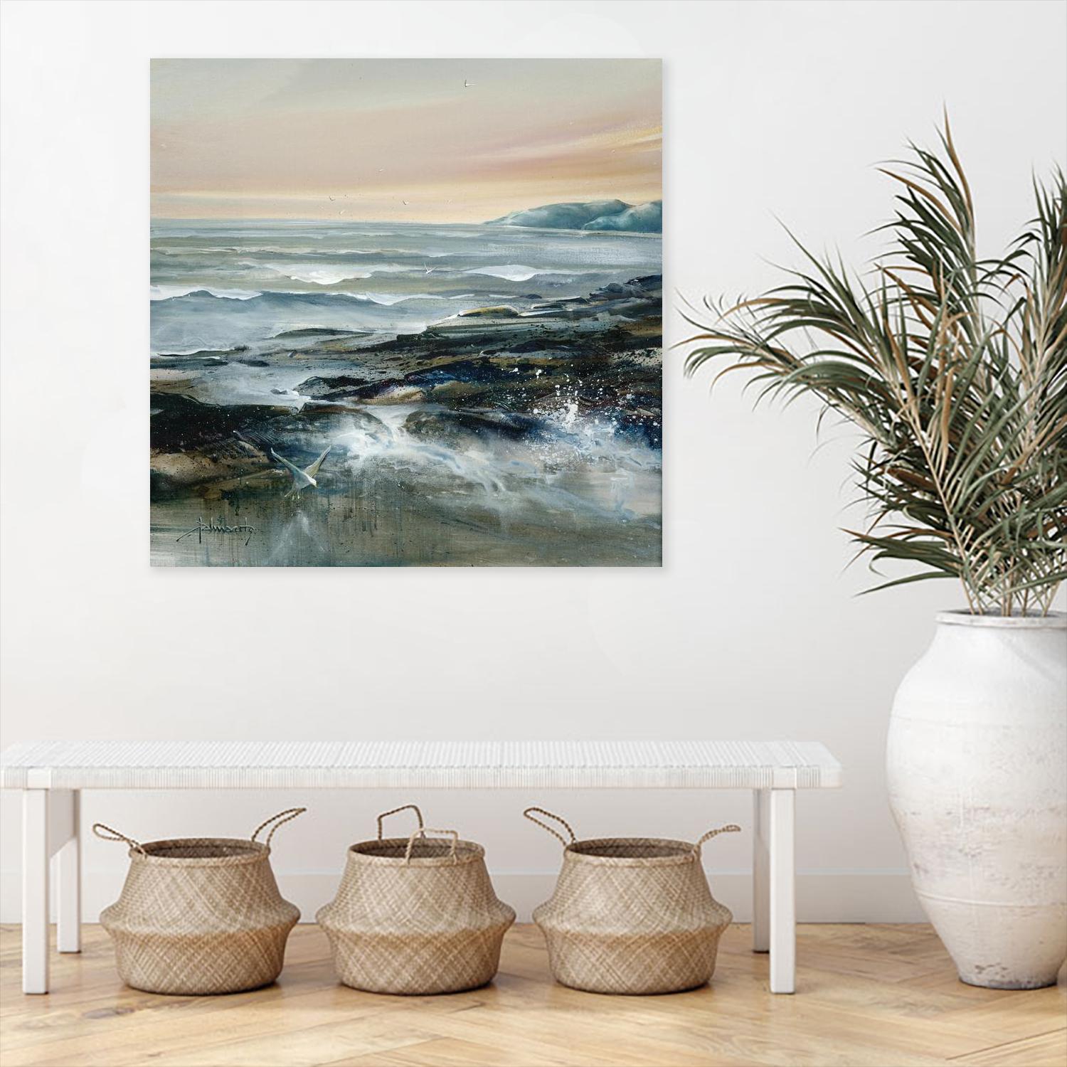 Flaux Flottant by Roland Palmaerts on GIANT ART - blue sea scene québécois