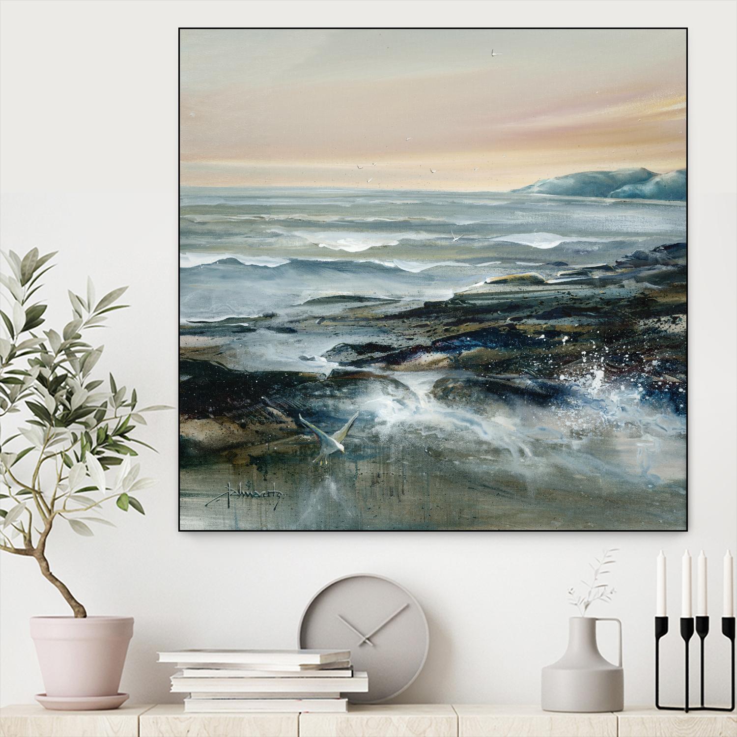 Flaux Flottant by Roland Palmaerts on GIANT ART - grey sea scene