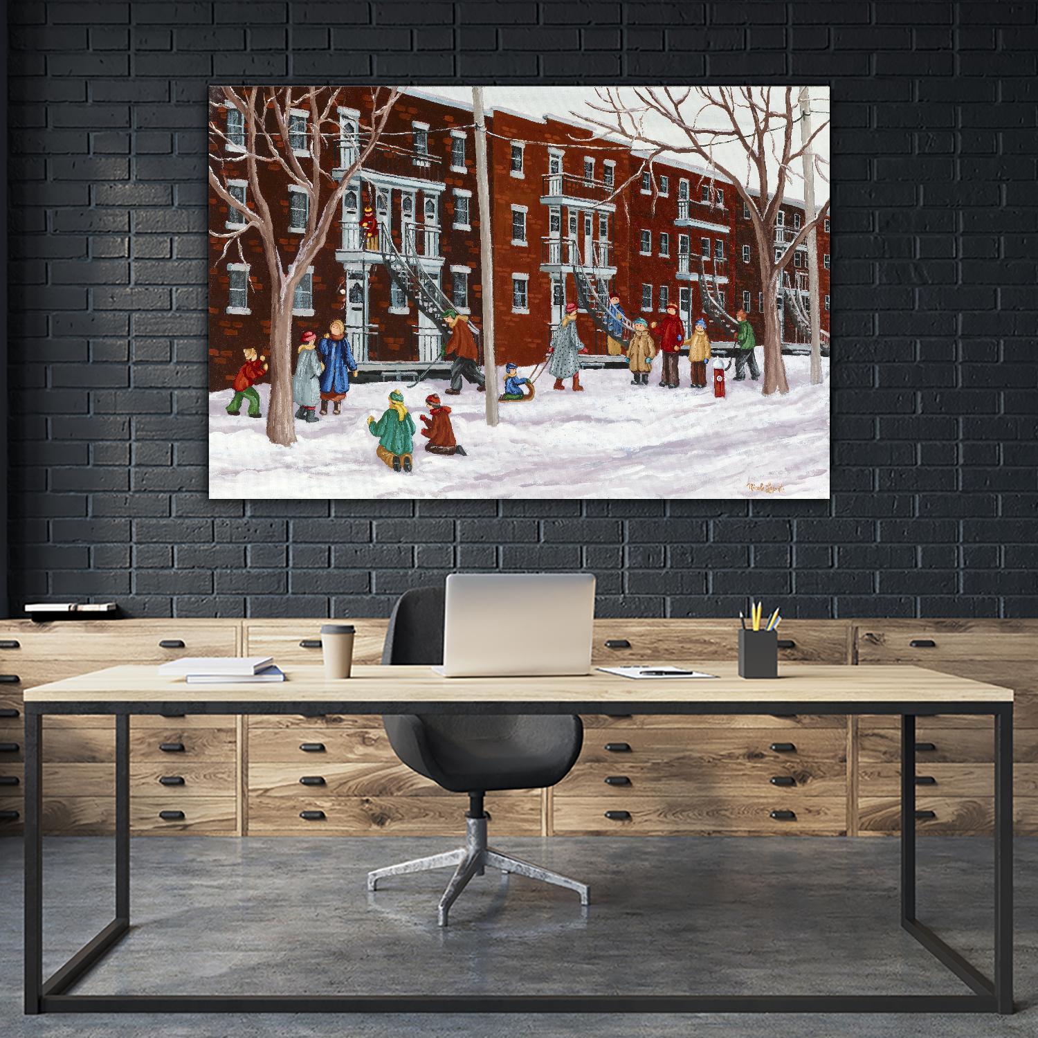 Il parait que l'hiver sera long by Nicole Laporte on GIANT ART - brown winter scenes