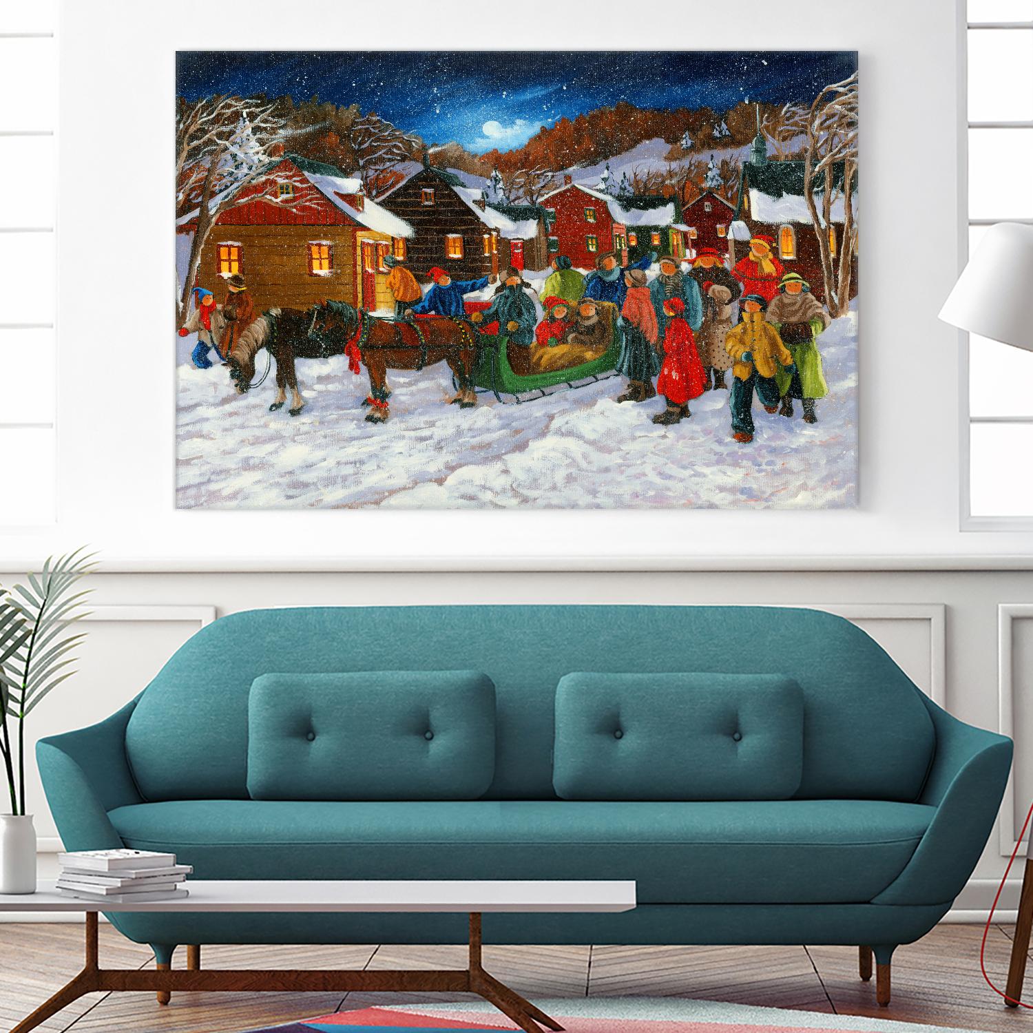 On prend un taxi by Nicole Laporte on GIANT ART - brown winter scenes