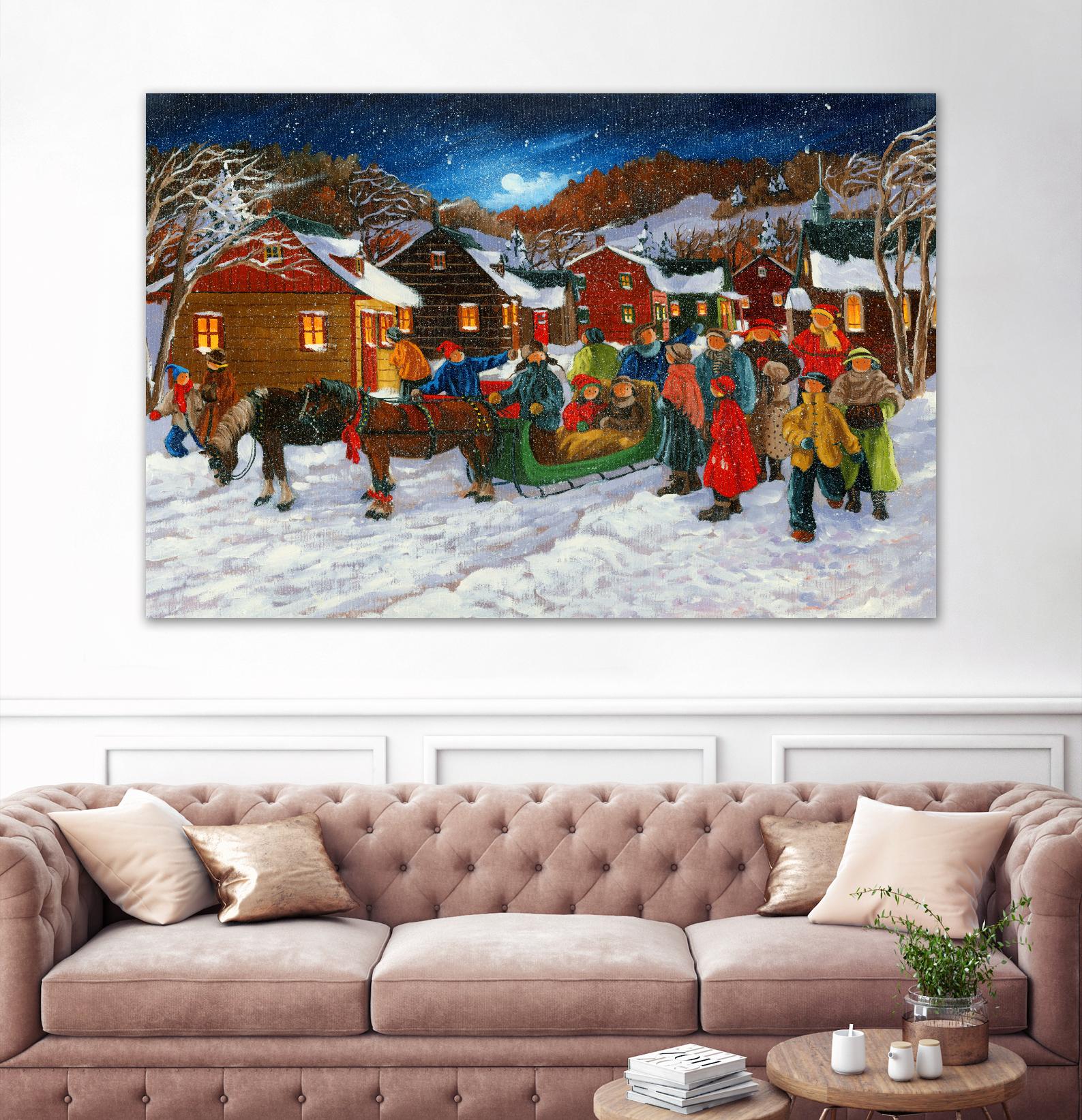 On prend un taxi by Nicole Laporte on GIANT ART - brown winter scenes