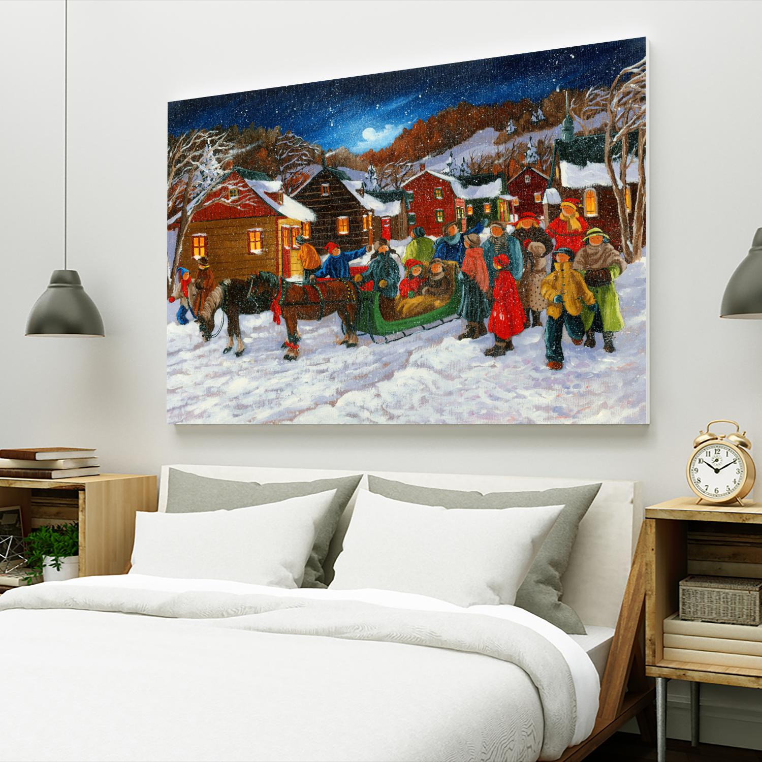 On prend un taxi by Nicole Laporte on GIANT ART - brown winter scenes