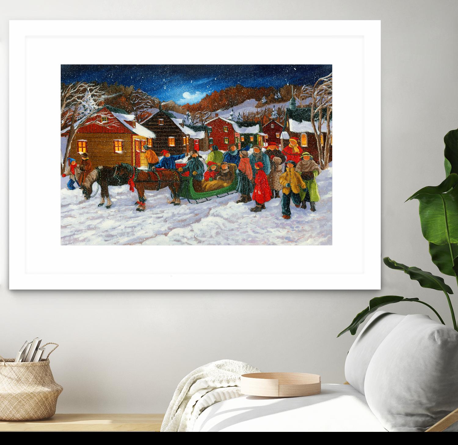 On prend un taxi by Nicole Laporte on GIANT ART - brown winter scenes