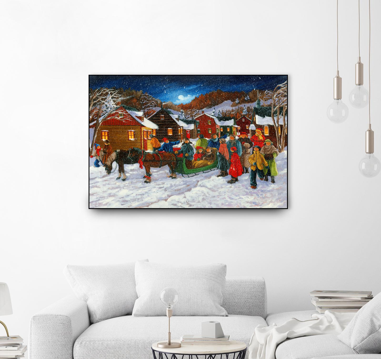 On prend un taxi by Nicole Laporte on GIANT ART - brown winter scenes