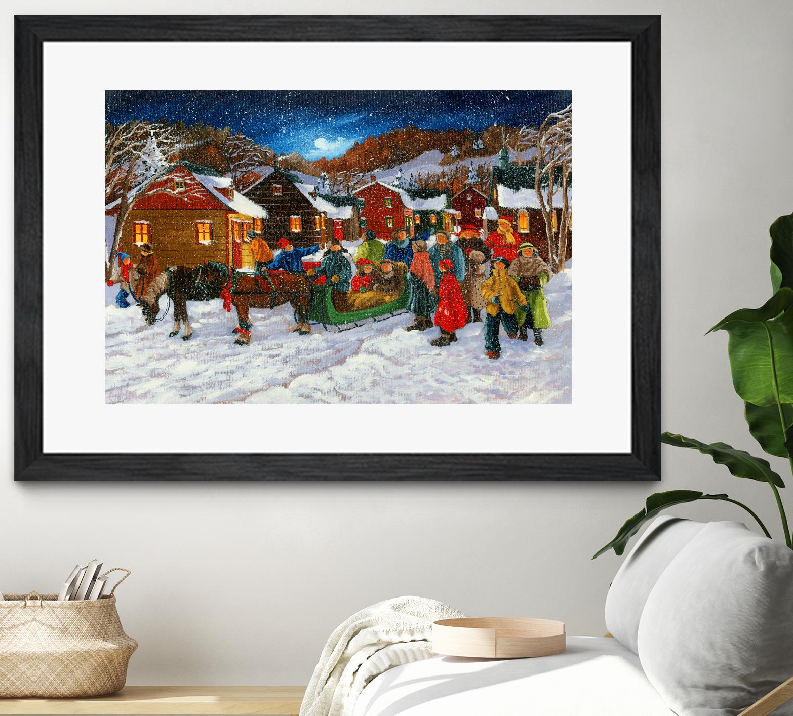 On prend un taxi by Nicole Laporte on GIANT ART - brown winter scenes