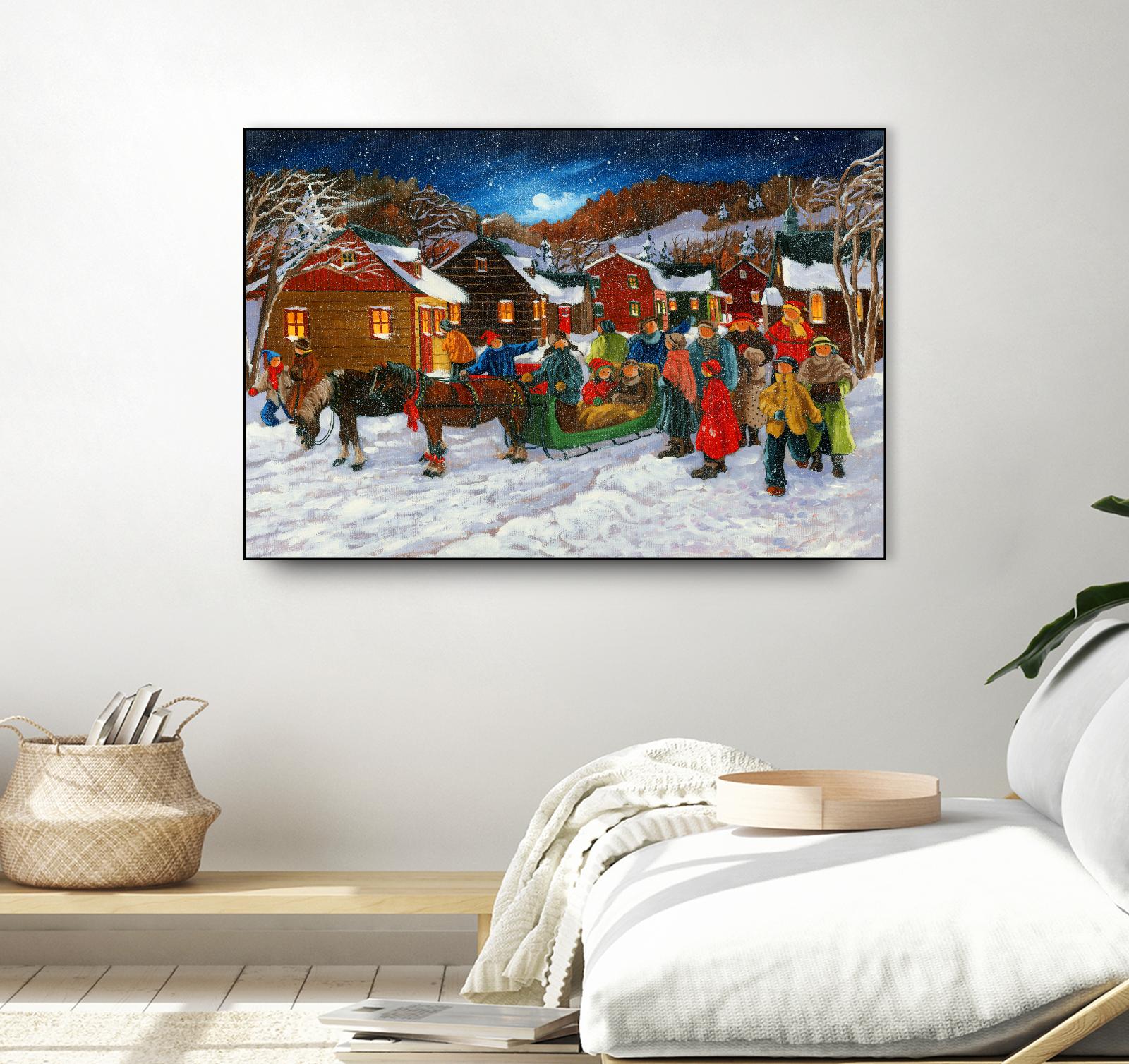 On prend un taxi by Nicole Laporte on GIANT ART - brown winter scenes