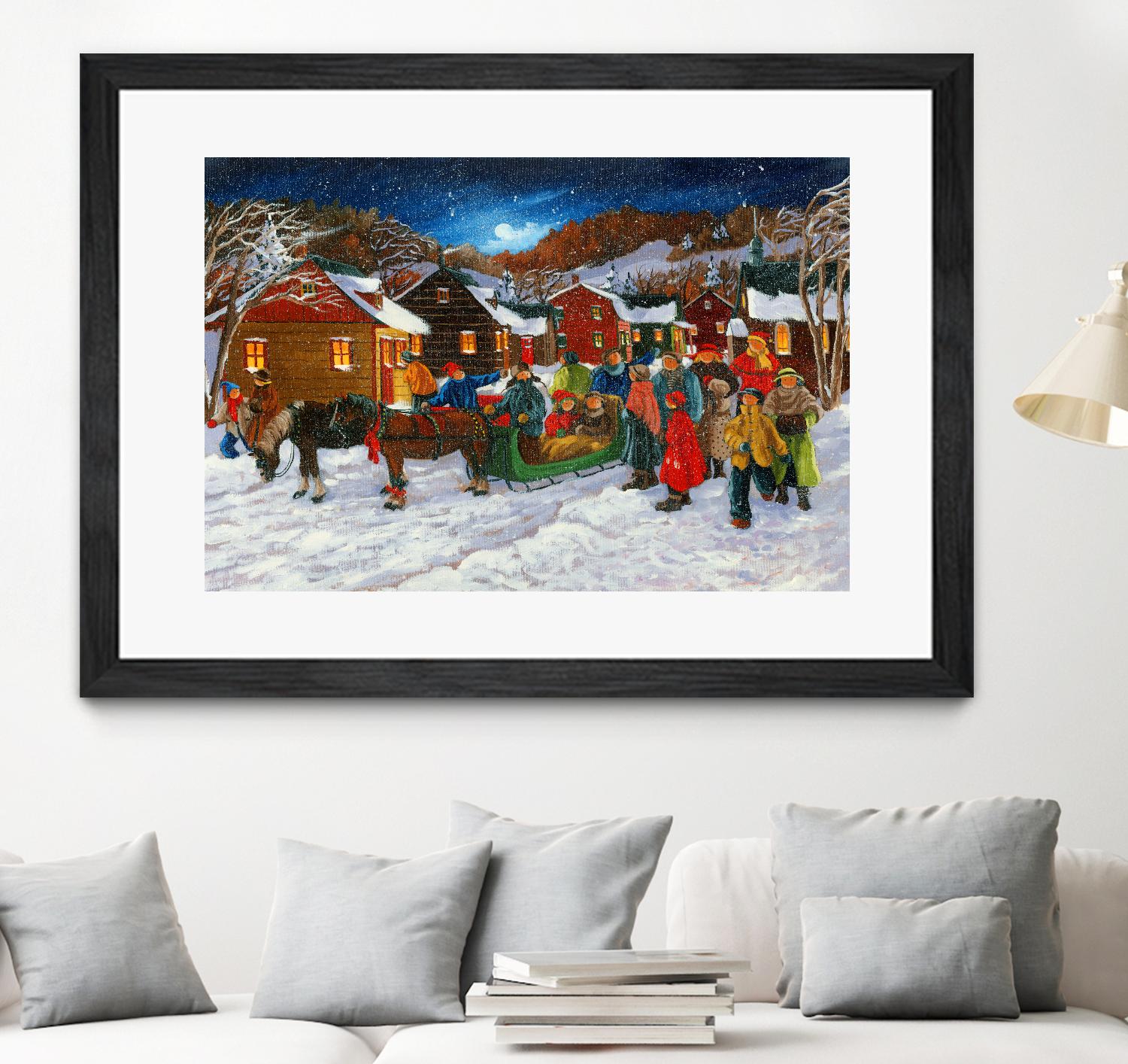 On prend un taxi by Nicole Laporte on GIANT ART - brown winter scenes