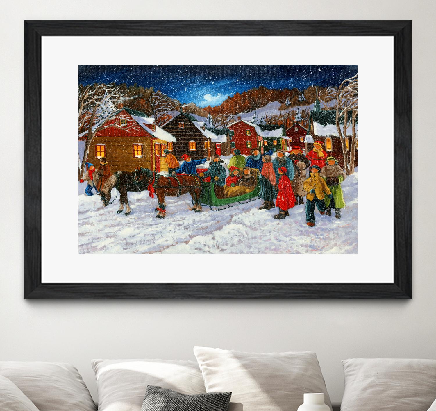 On prend un taxi by Nicole Laporte on GIANT ART - brown winter scenes