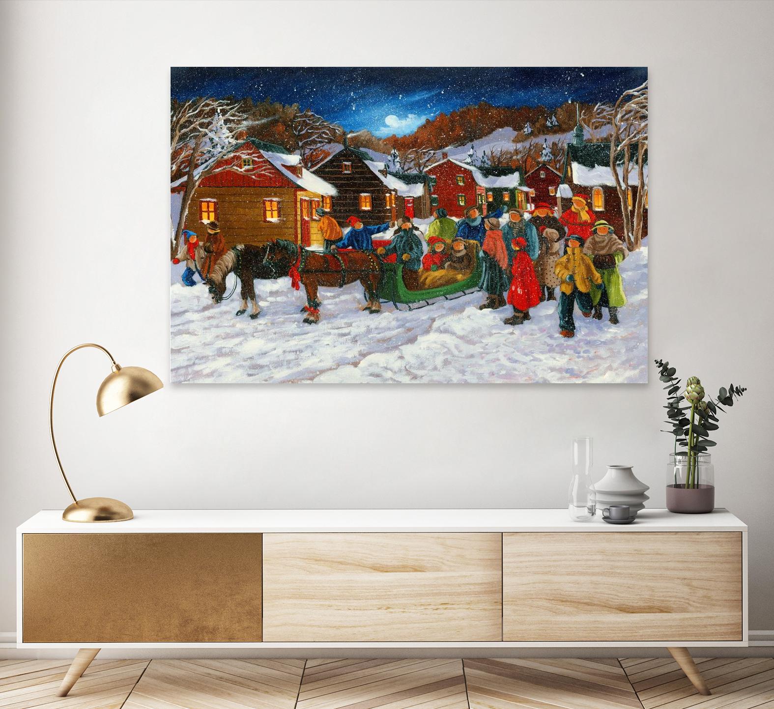 On prend un taxi by Nicole Laporte on GIANT ART - brown winter scenes